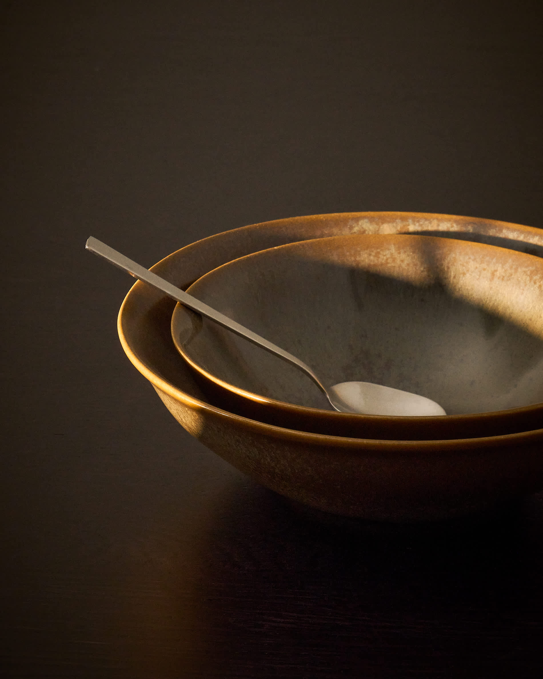 Aderno moss green ceramic soup bowl