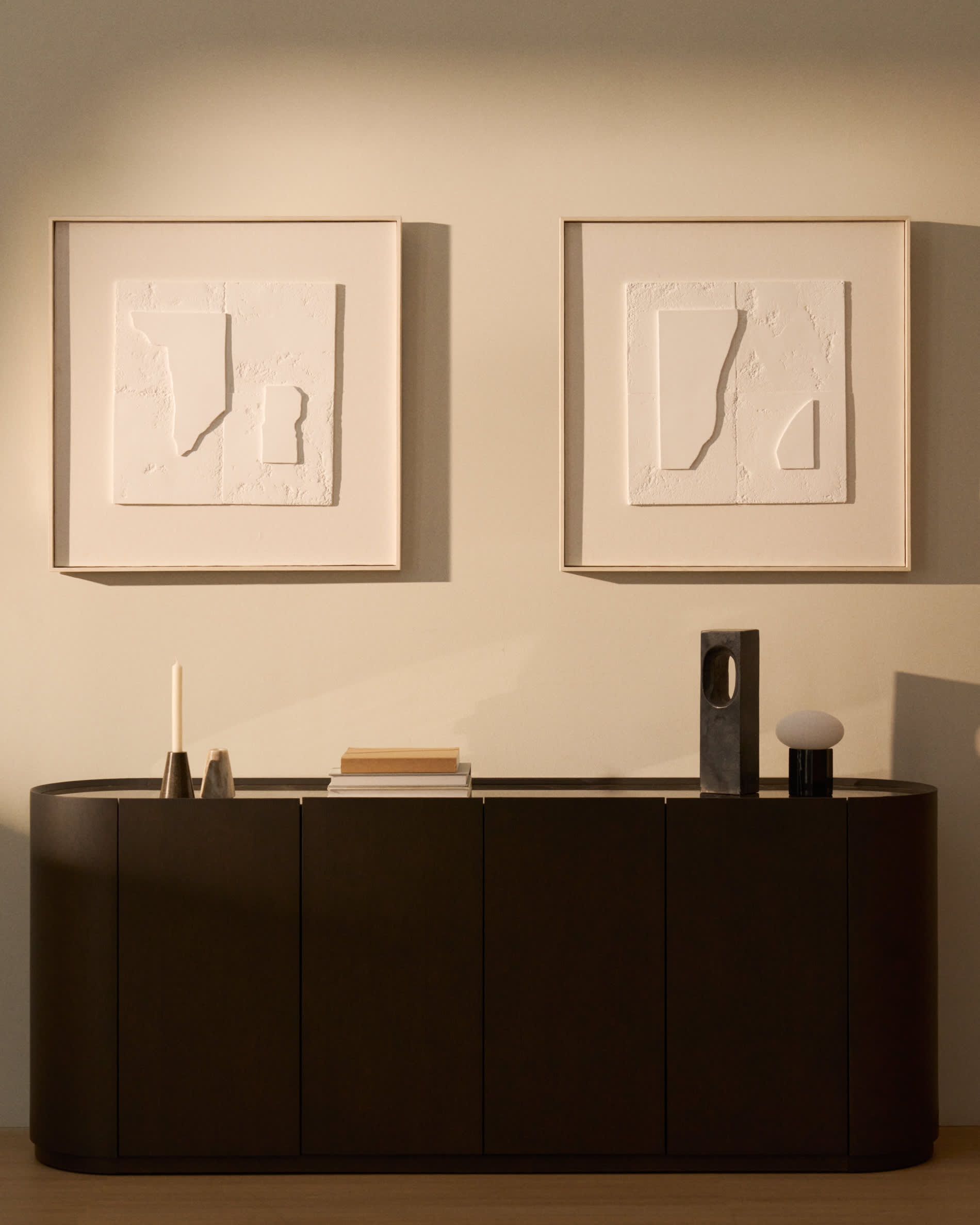 Gadir white abstract picture 80 x 80cm