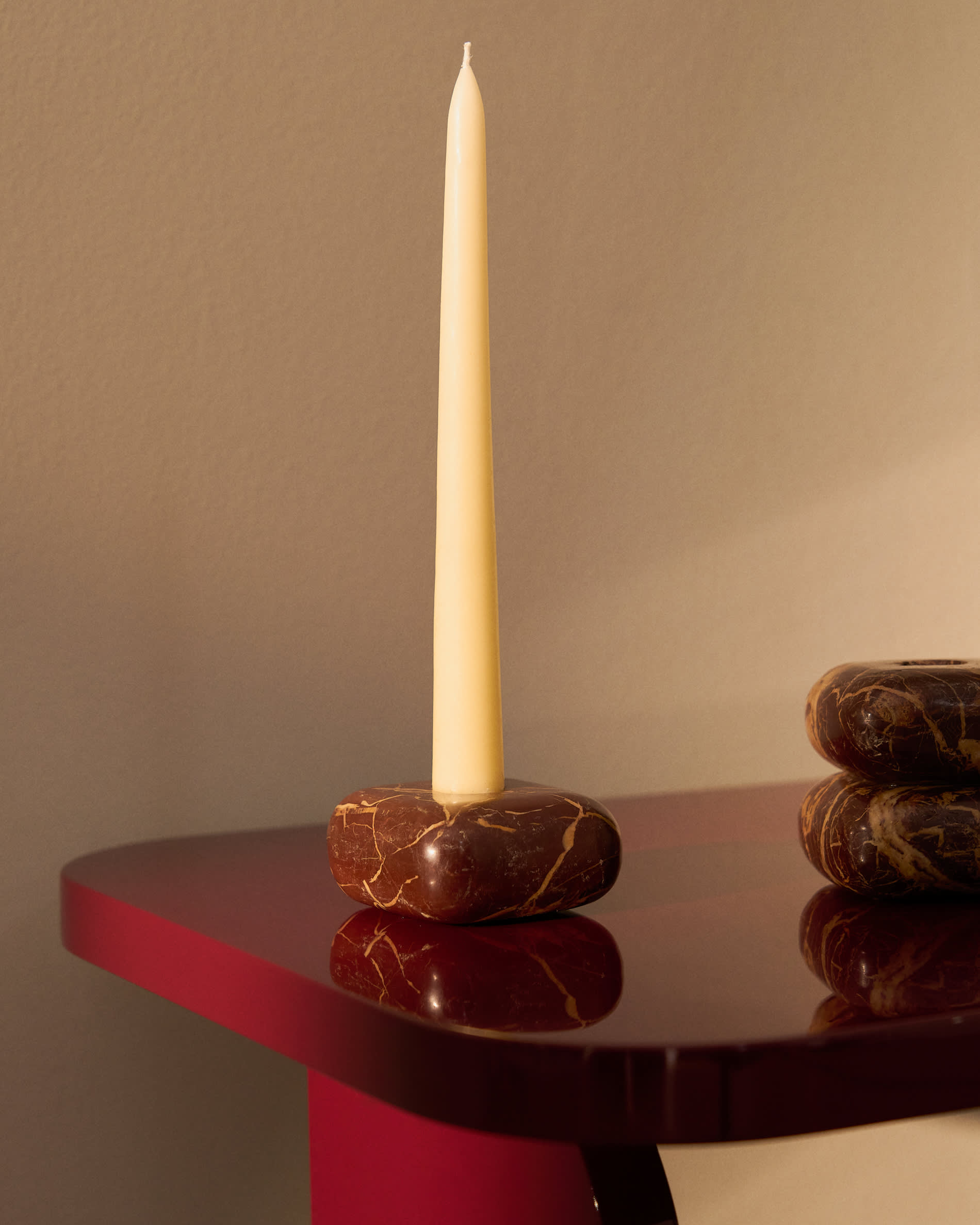 Liren maroon marble candle holder 3 cm