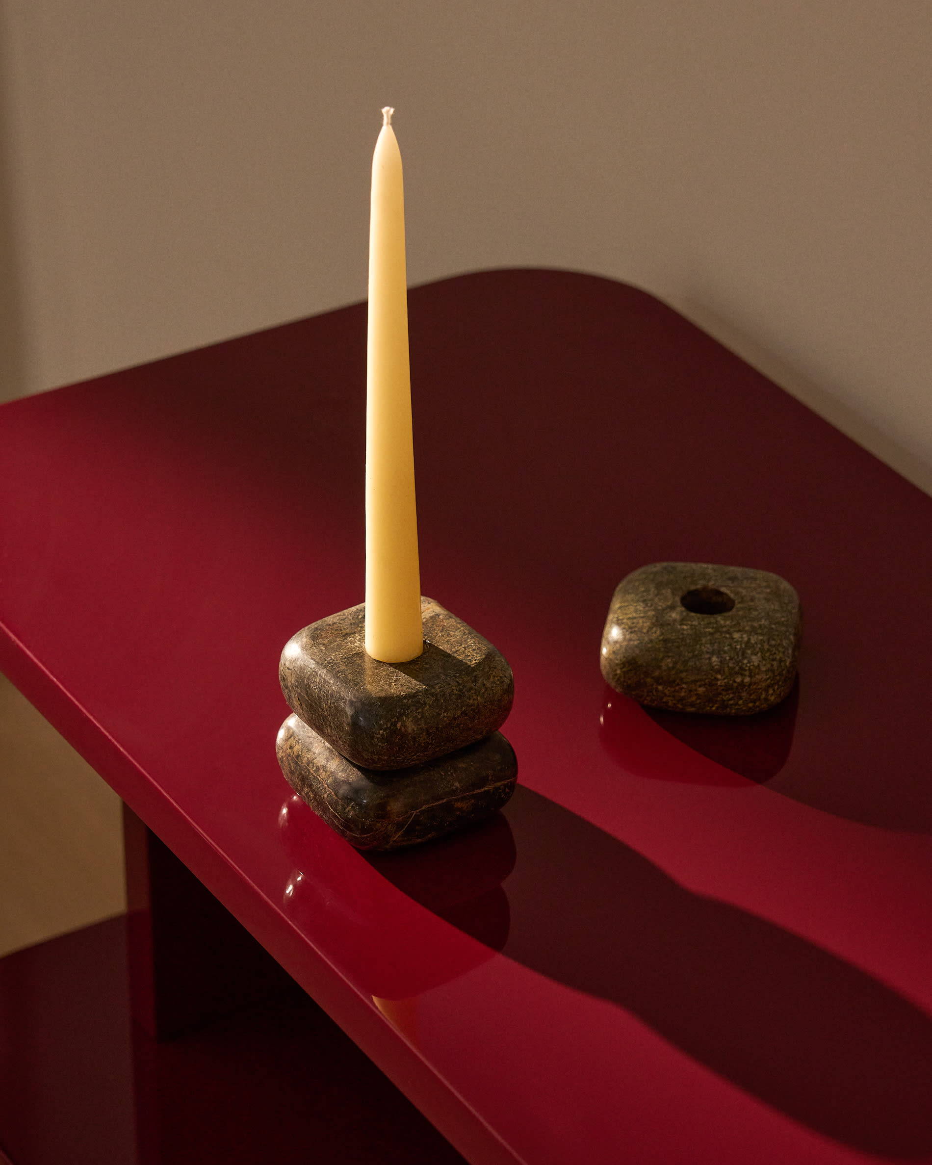 Liren green marble candle holder 8 cm