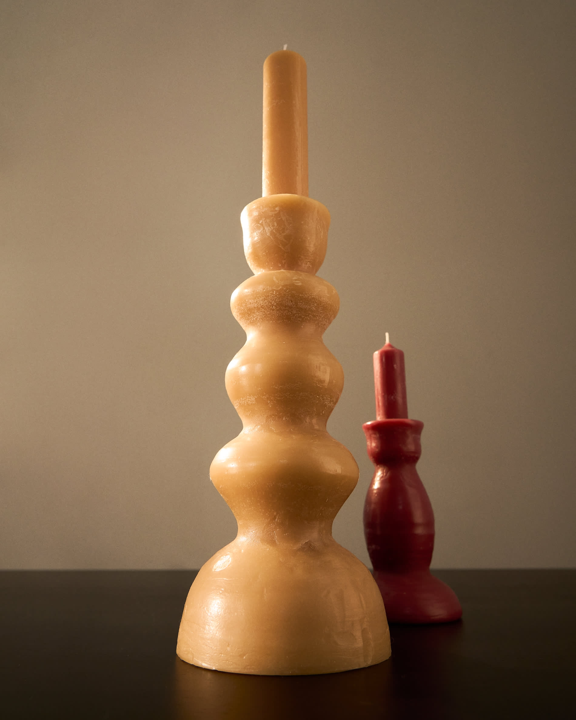 Beige Ferel candle 45 cm