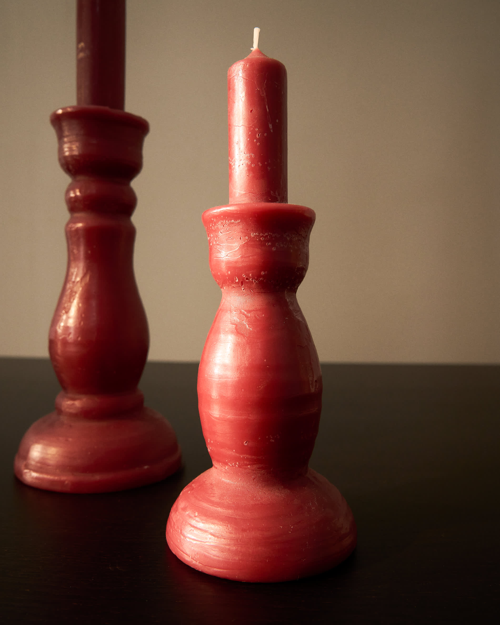 Maroon Ferel candle 24 cm