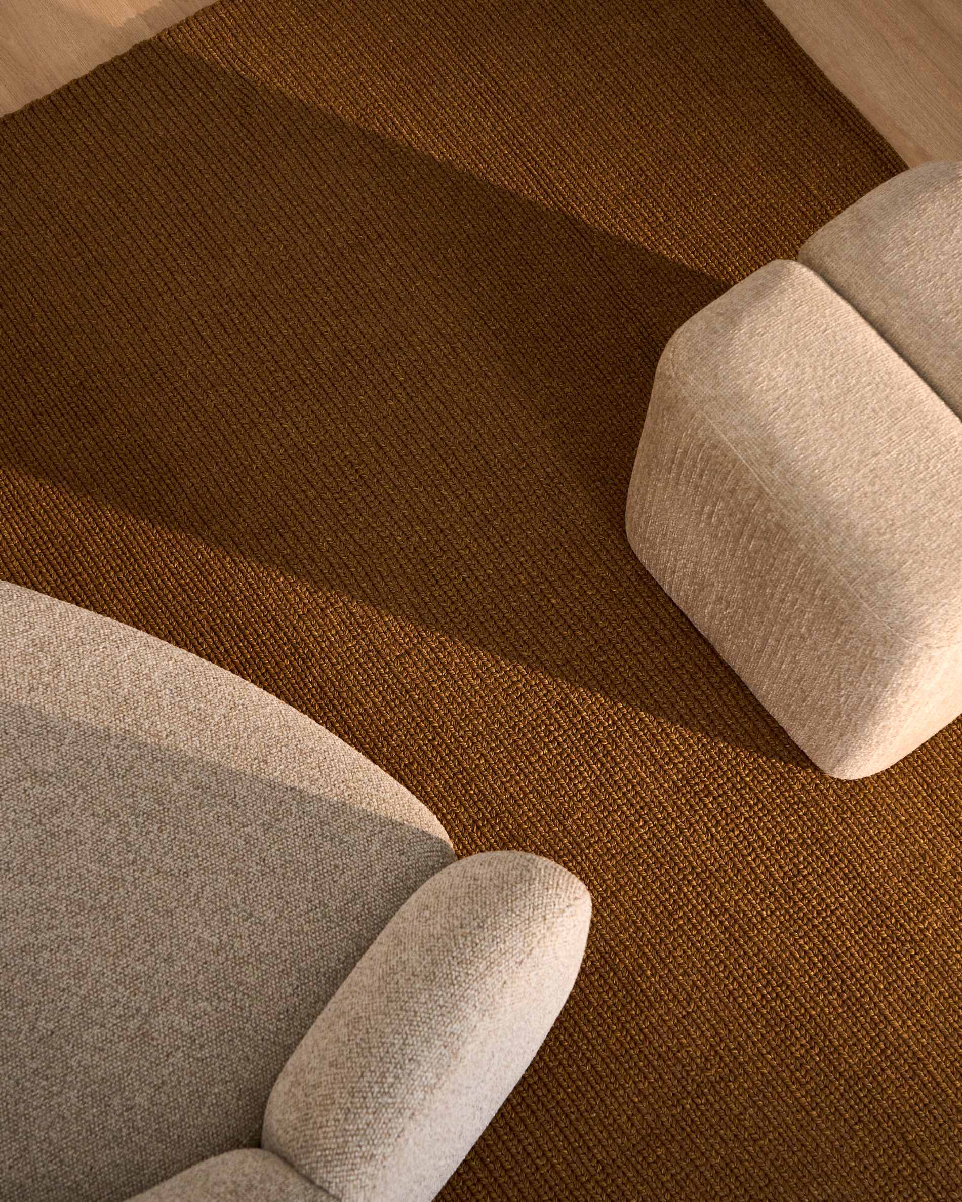 Turiane brown synthetic fibre rug 200 x 300 cm