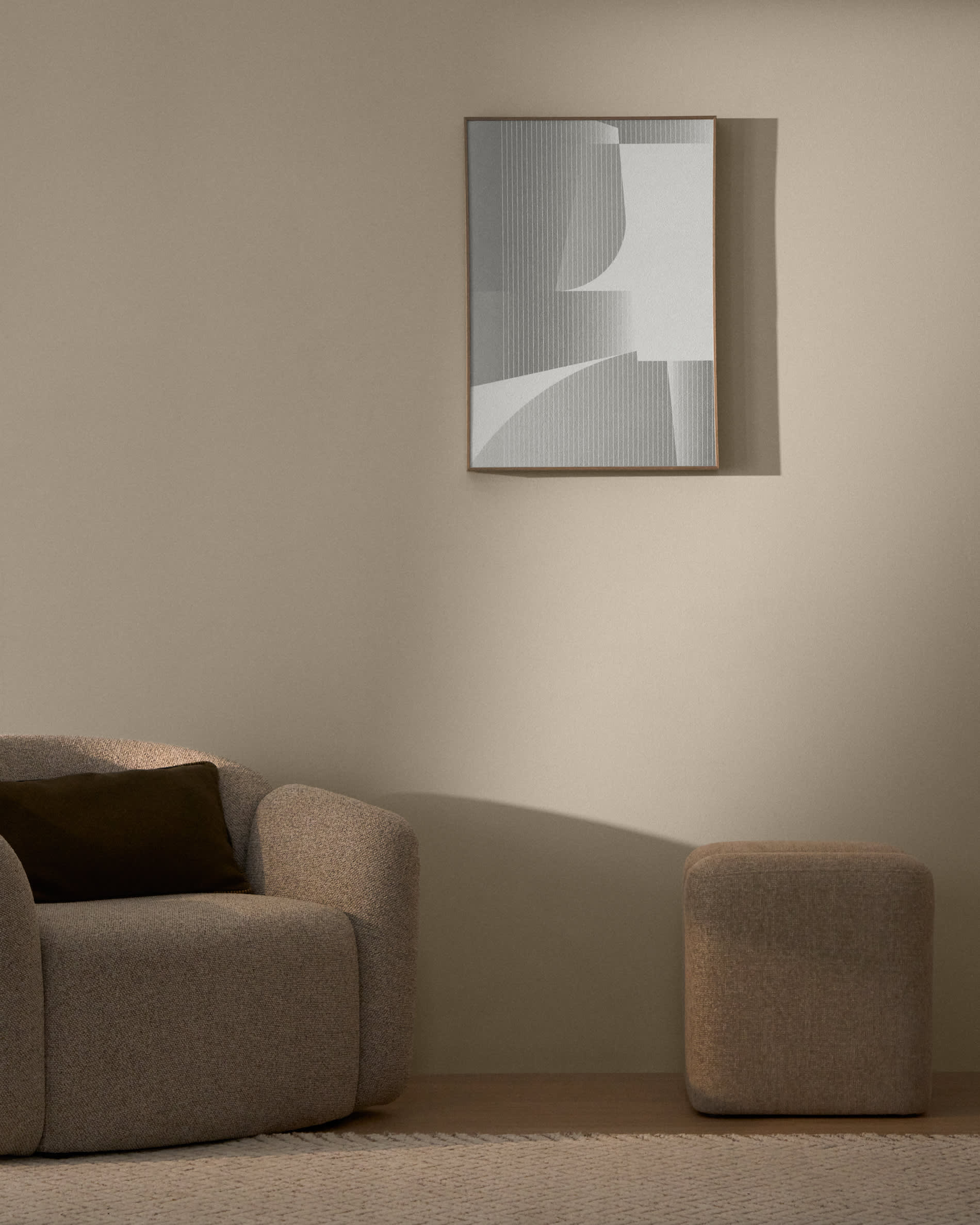 Imaro abstract picture in greenish-grey 50 x 70cm