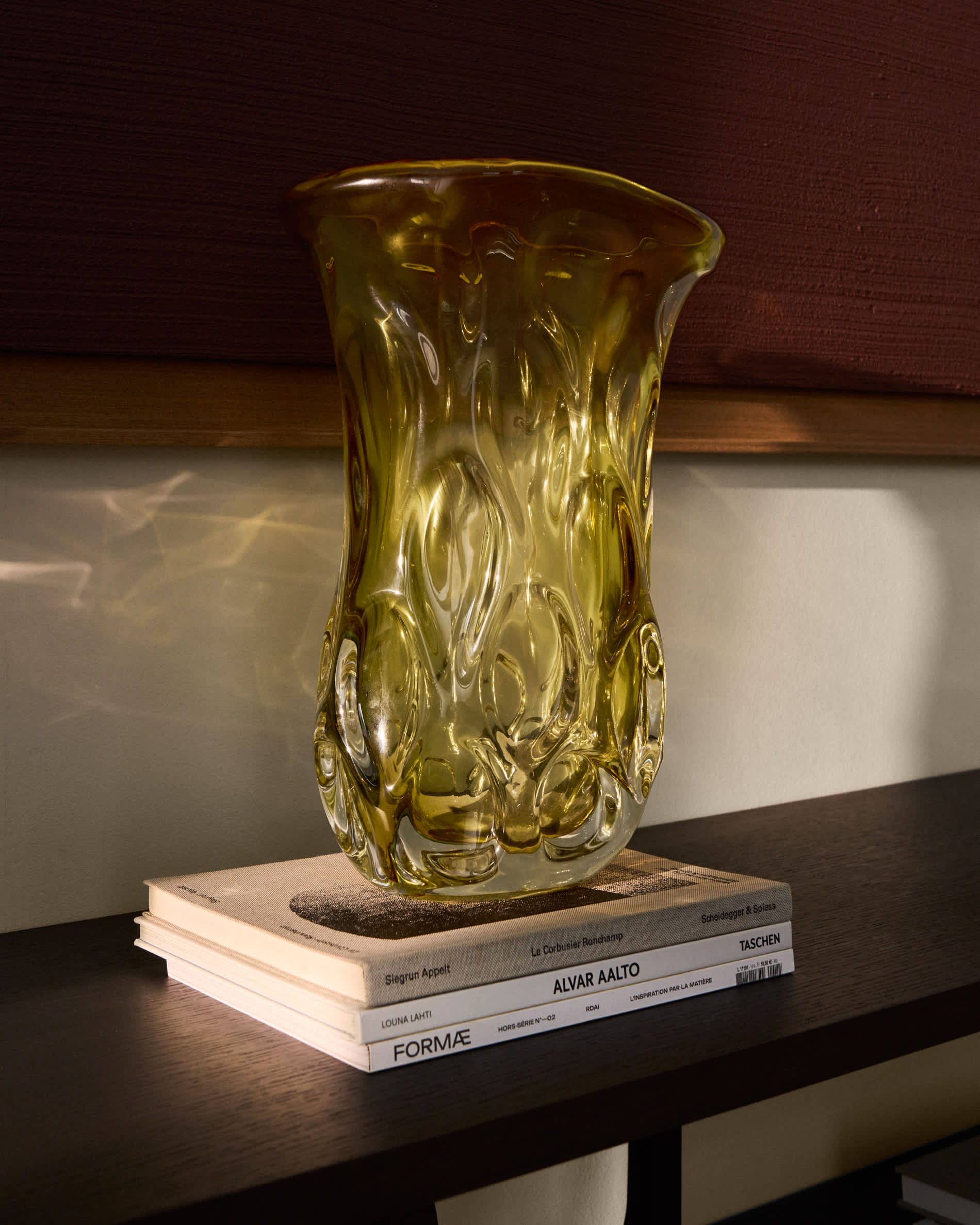 Sidula vase in light amber glass 37cm