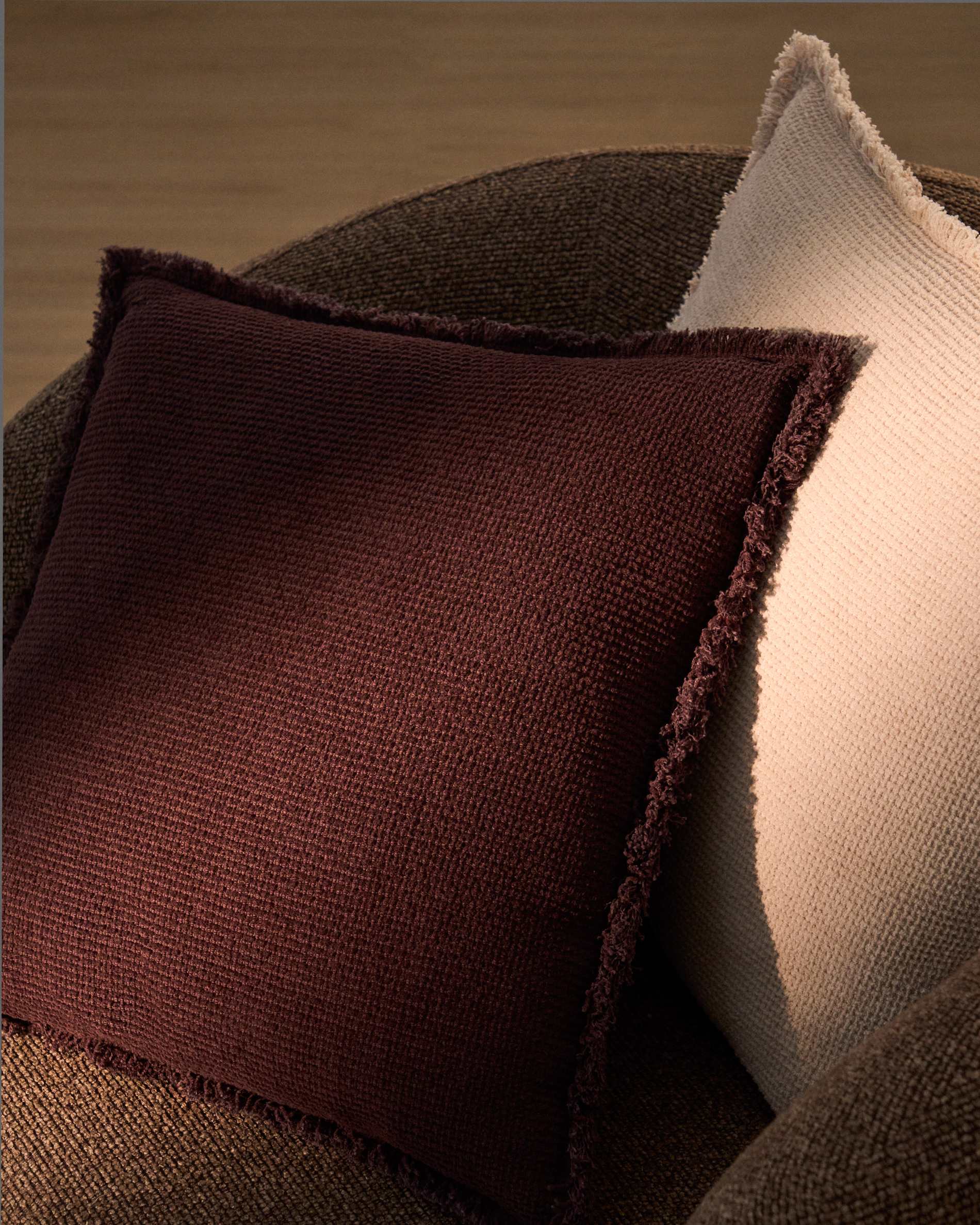 Meral chocolate brown cushion cover 45 x 45 cm