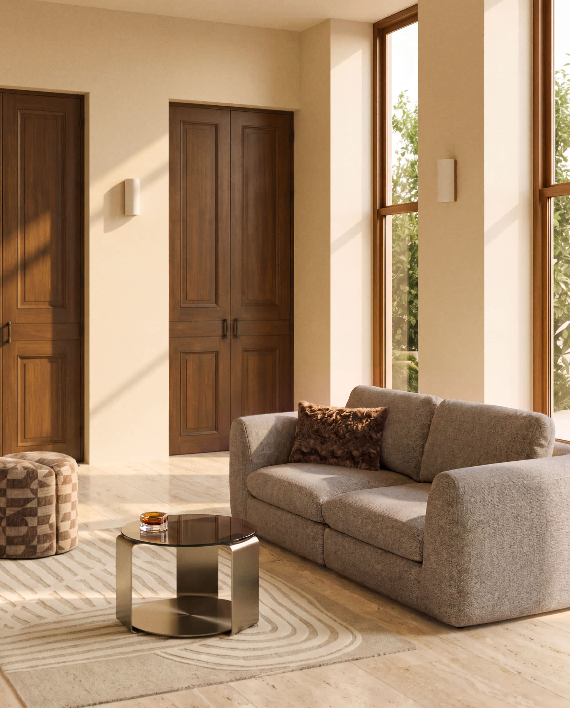 Vera light brown 3-seater sofa 230 cm FSC Mix Credit