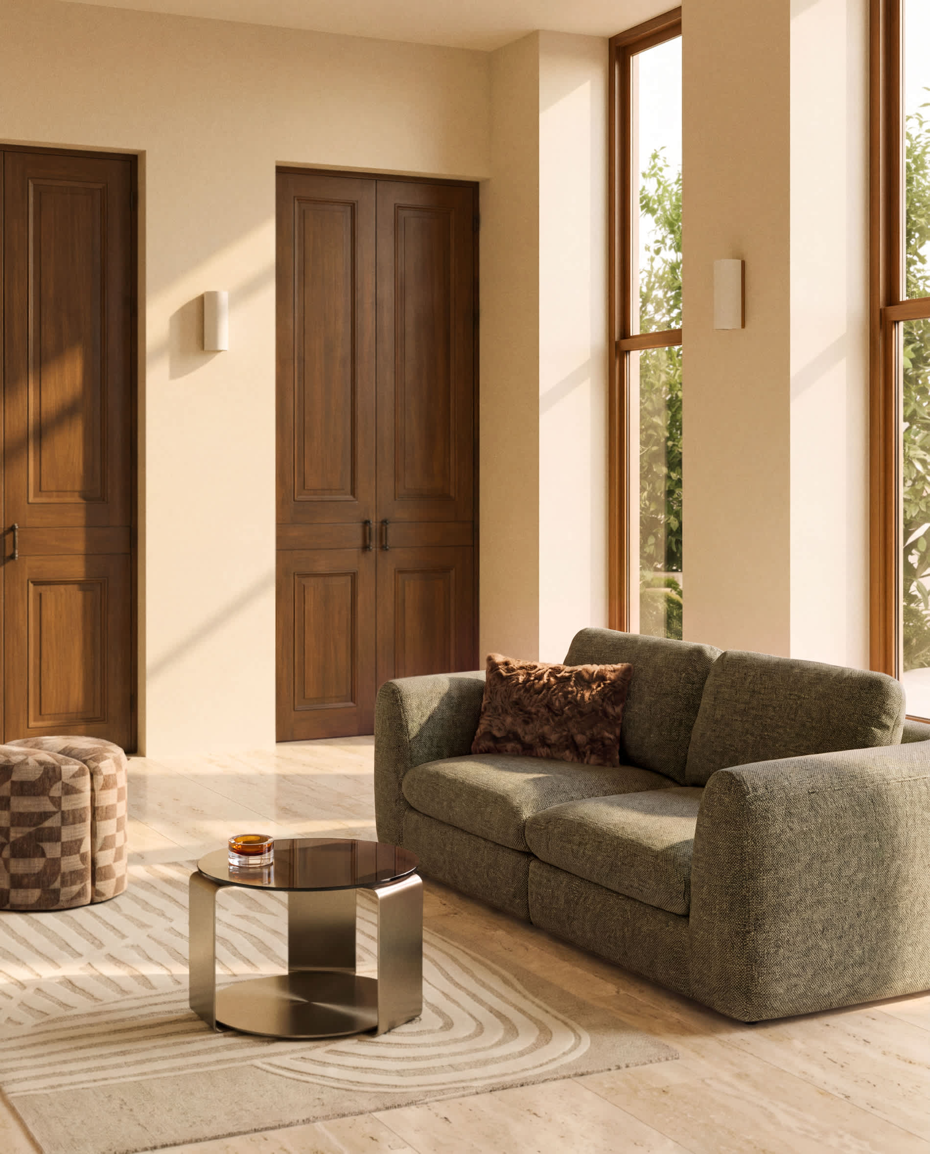 Vera olive green 3-seater sofa 230 cm FSC Mix Credit