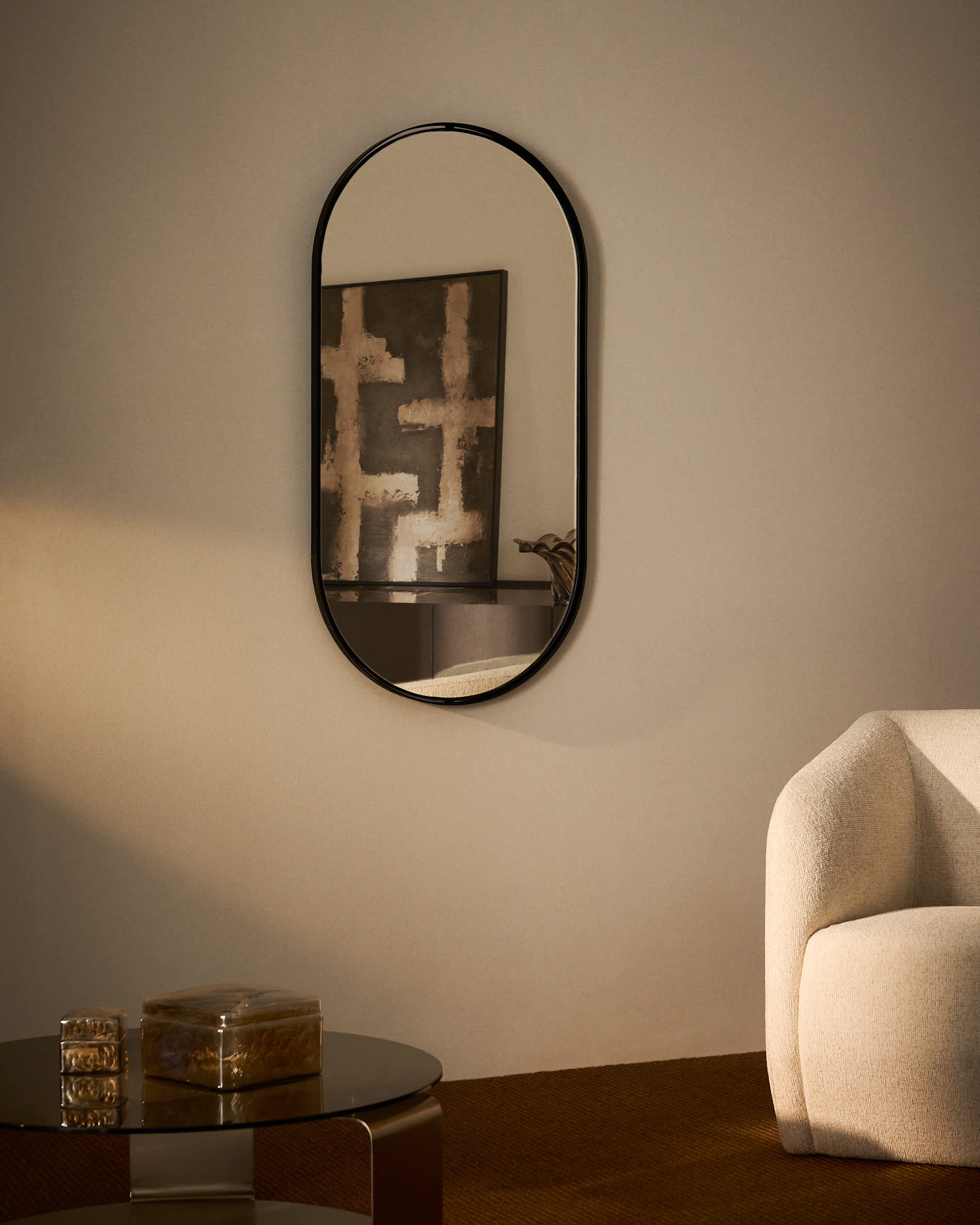 Miroir ovale Noral en métal — Kave Home