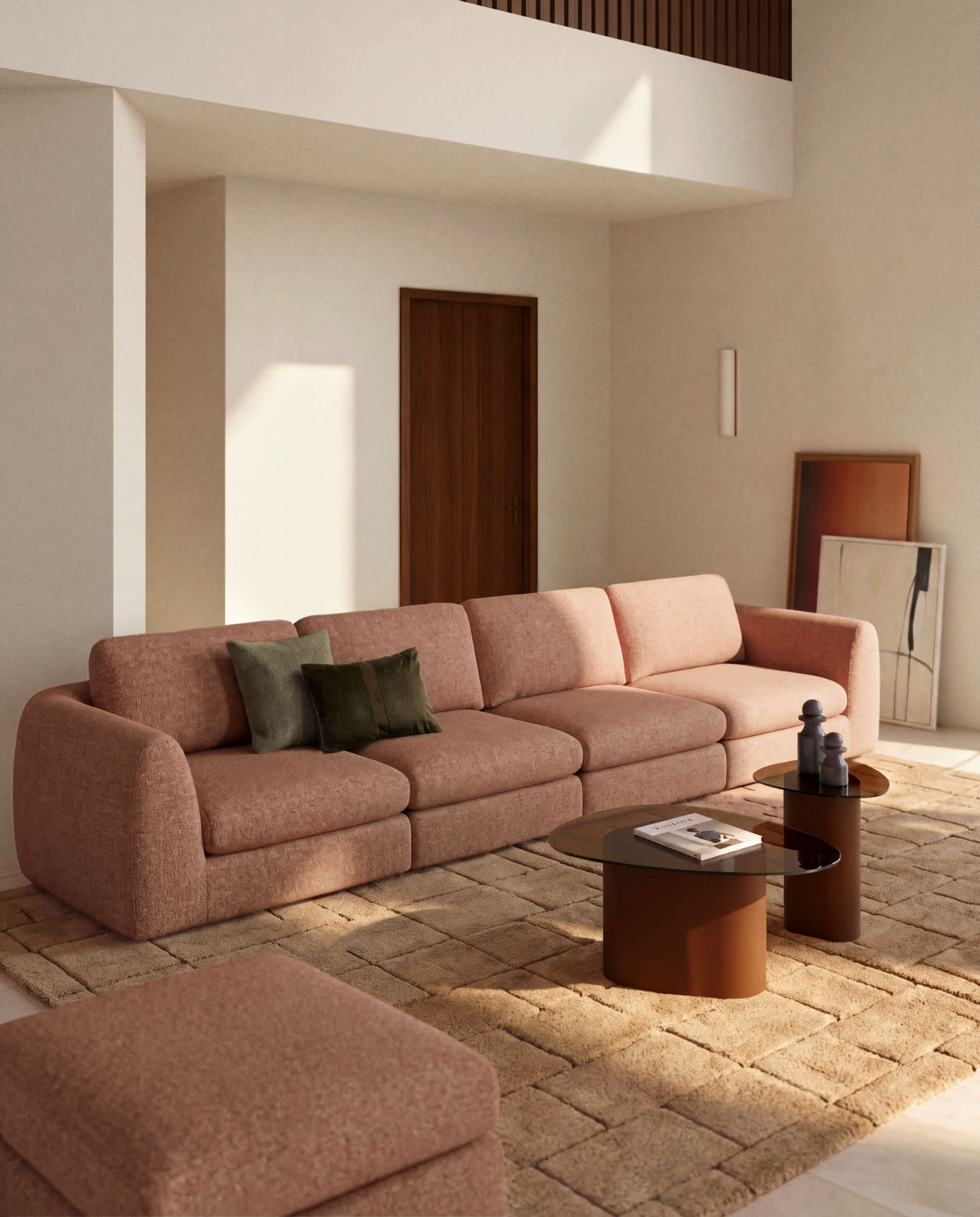 Vera terracotta footrest 80 x 80 cm FSC Mix Credit