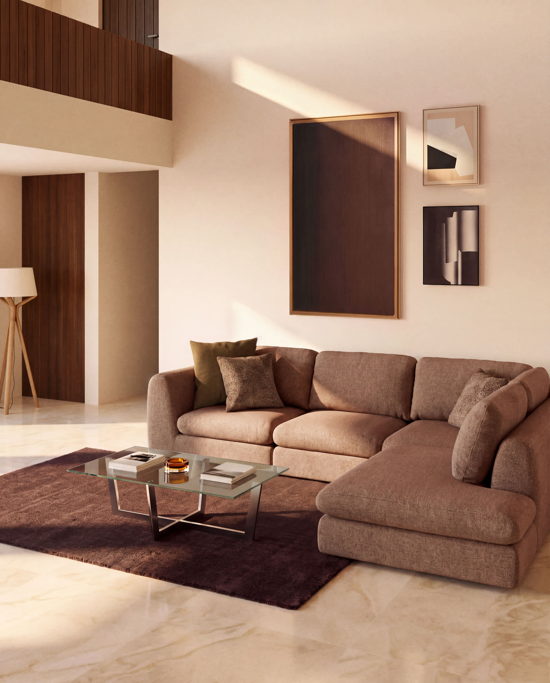 Empuries rug in brown, 200 x 300 cm