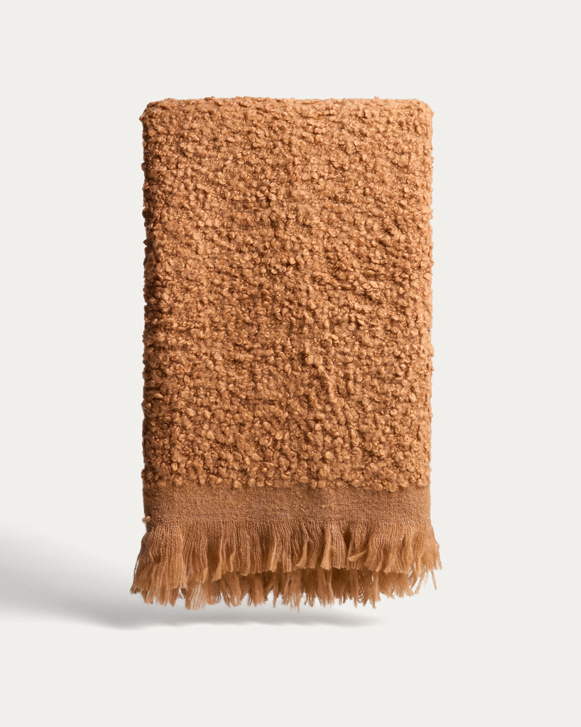 Nemora orange wool blend blanket 130 x 170 cm