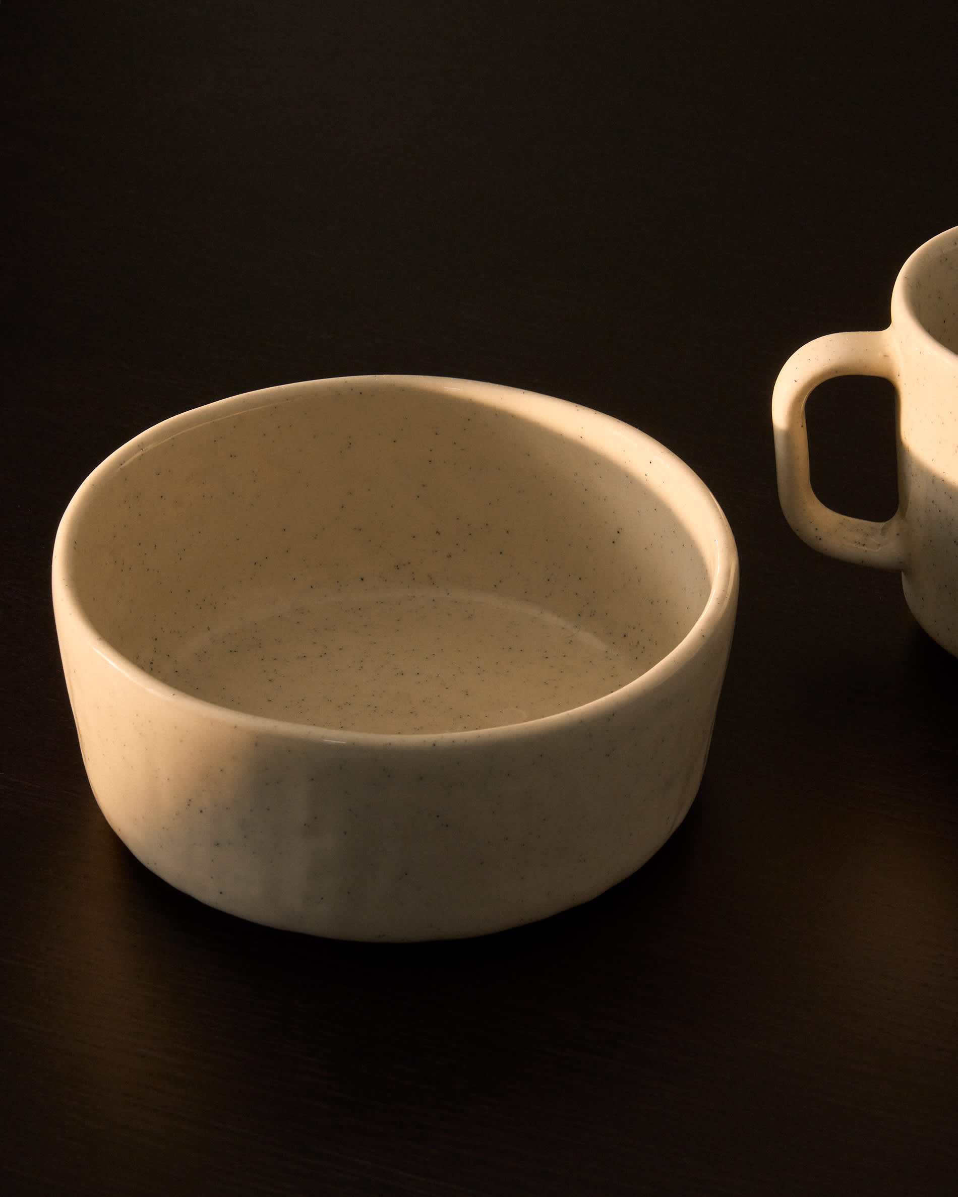 Daner ecru ceramic bowl