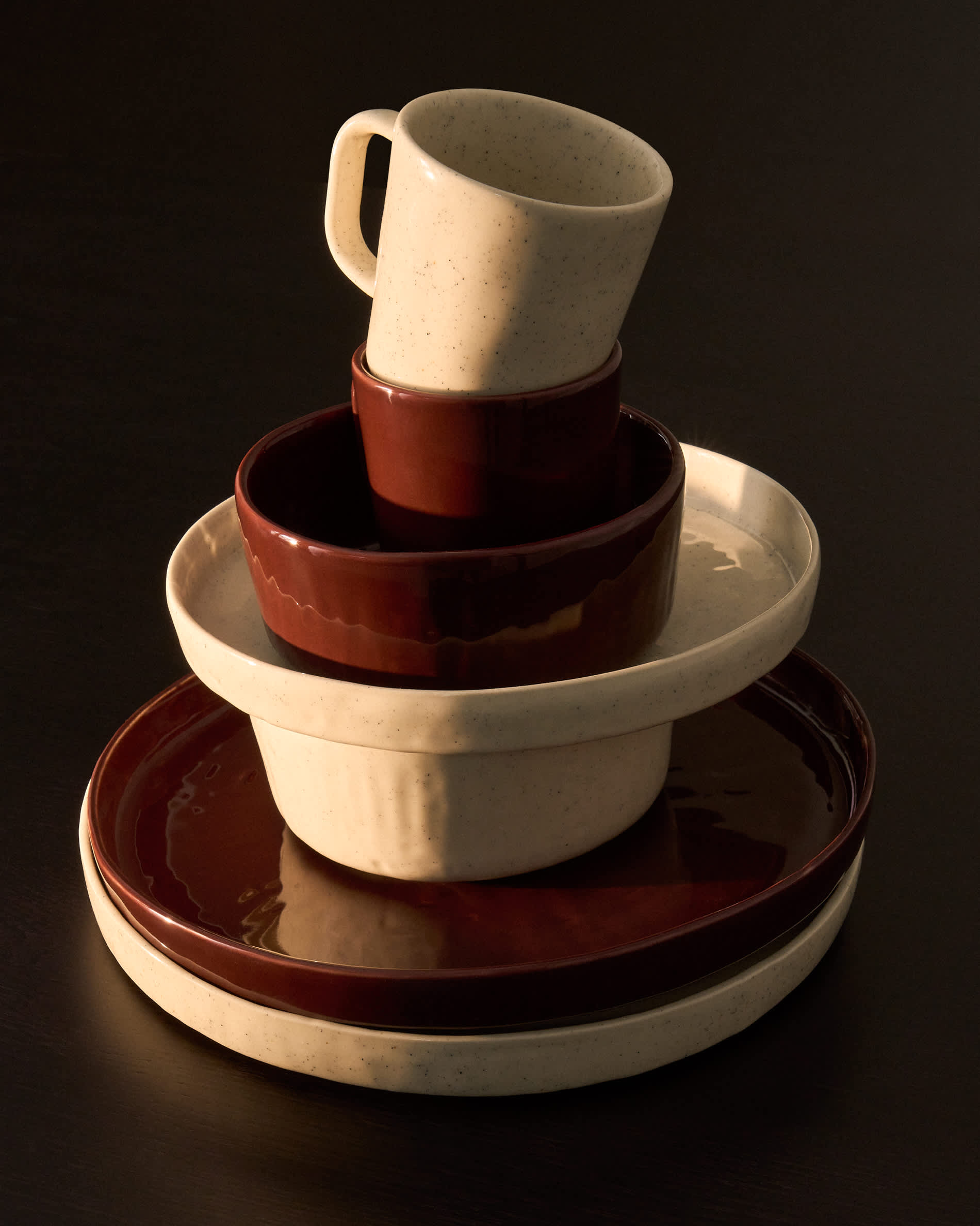 Daner ecru ceramic mug
