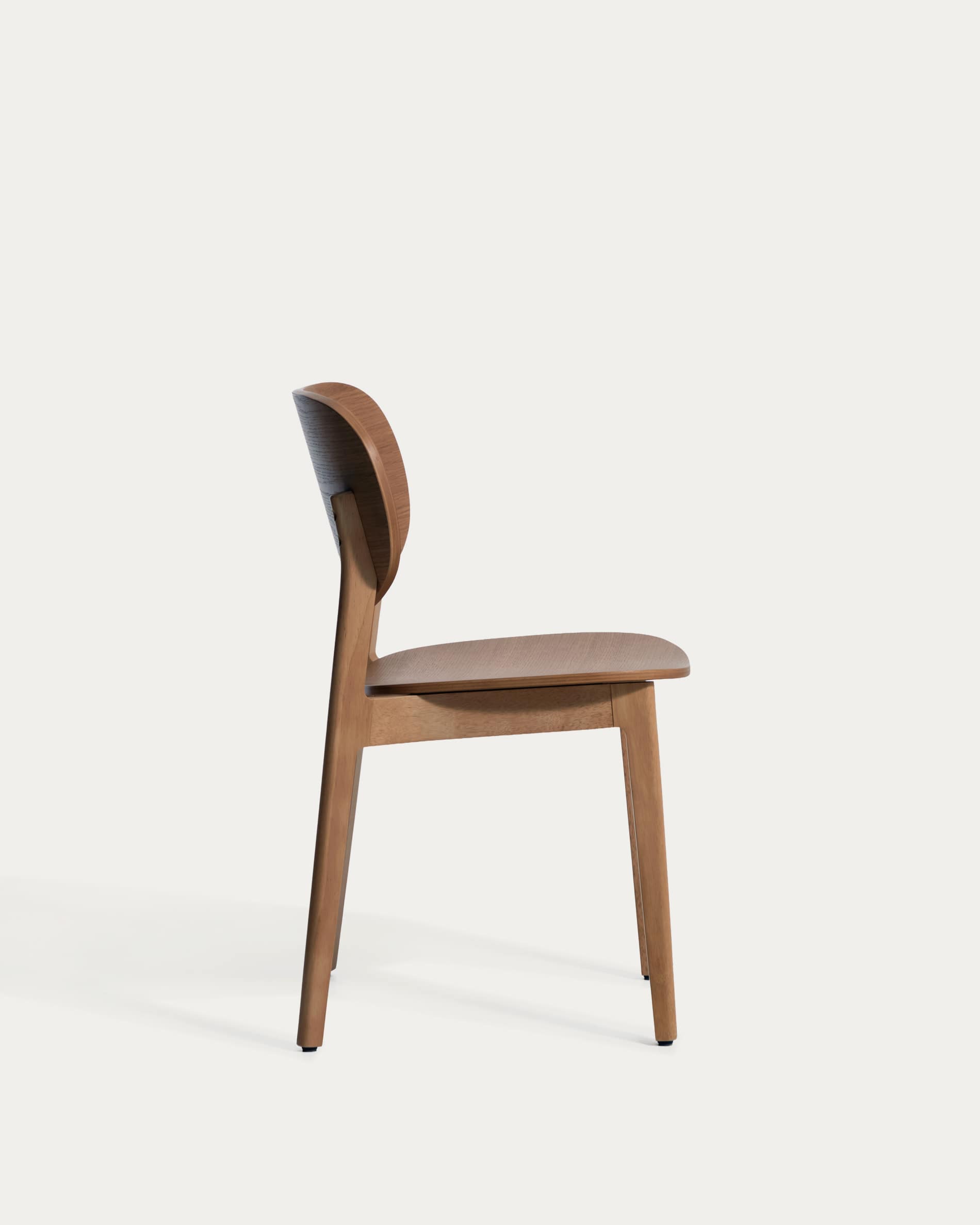 Ludara oak veneer chair with walnut finish
