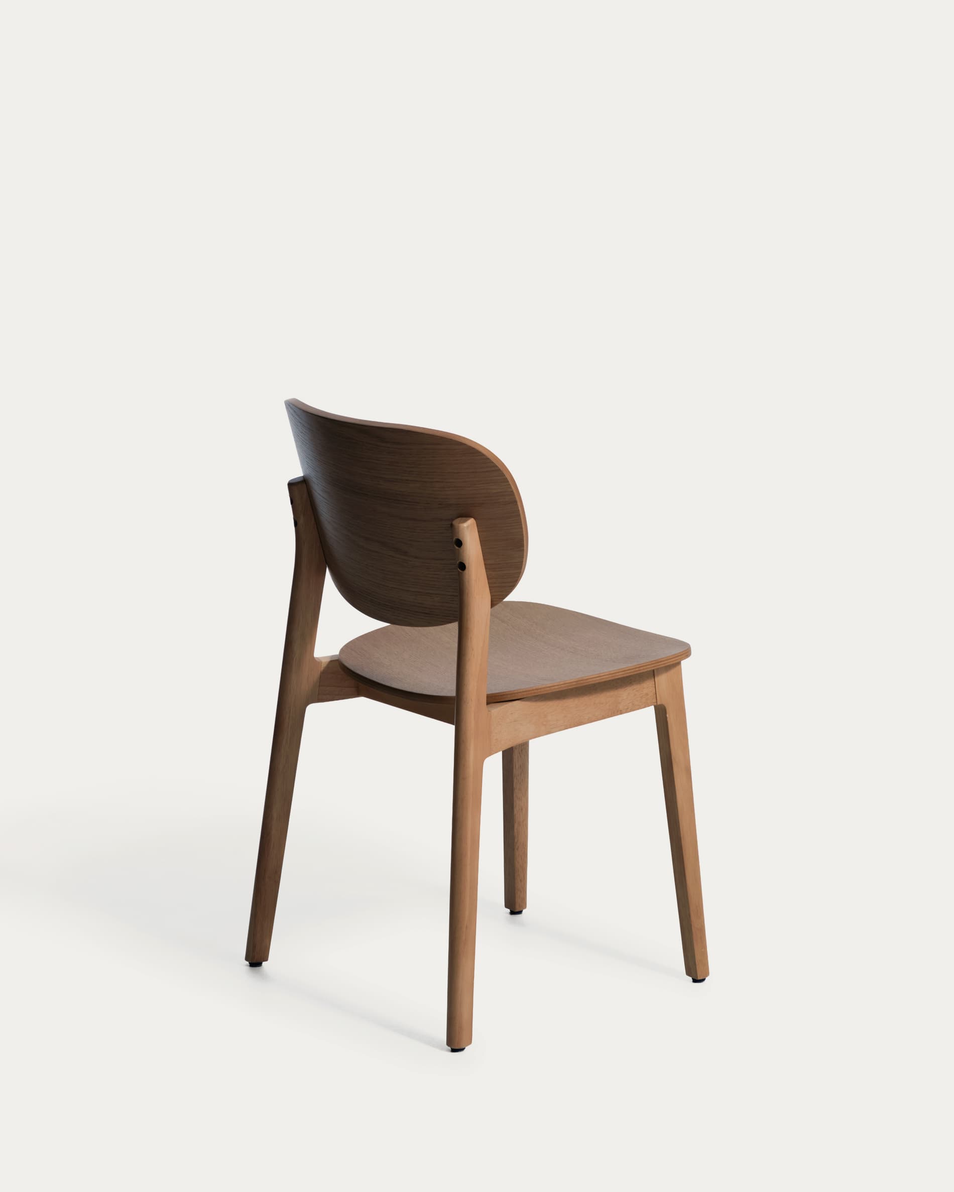 Ludara oak veneer chair with walnut finish