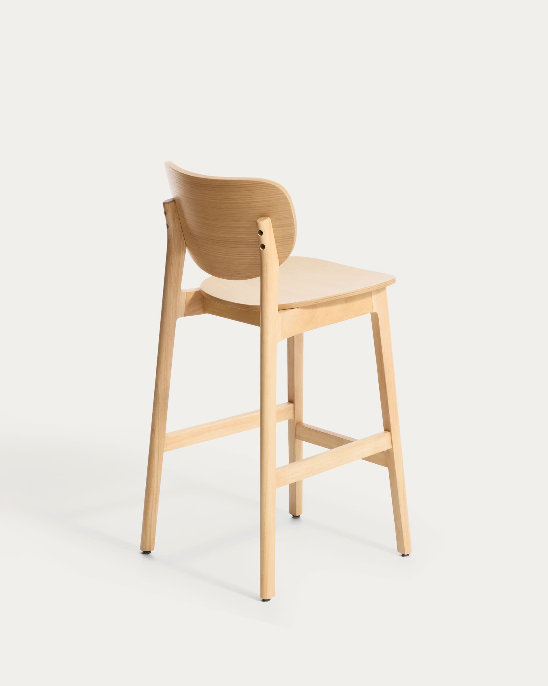 Ludara stool in oak veneer 65cm
