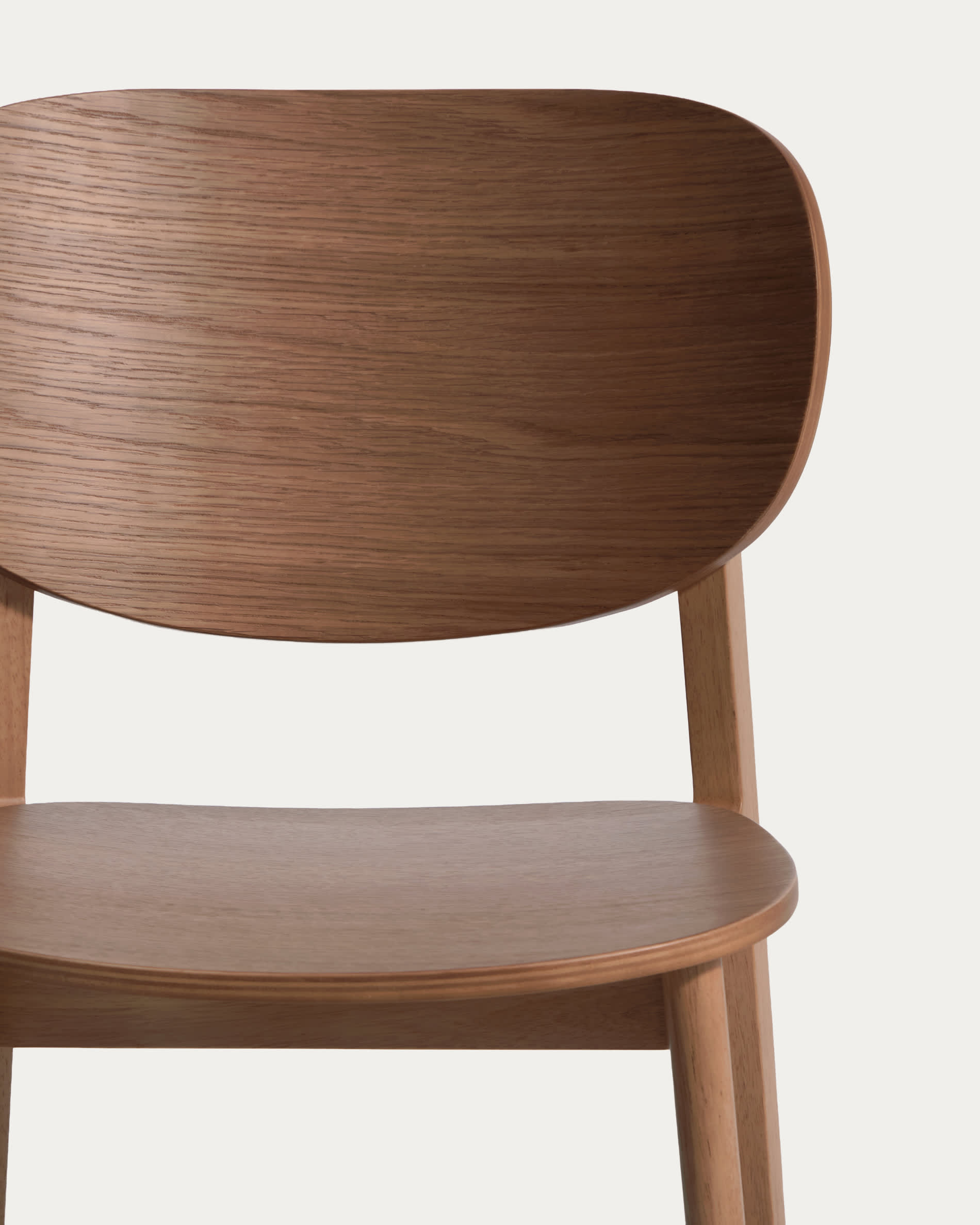 Ludara oak veneer chair with walnut finish