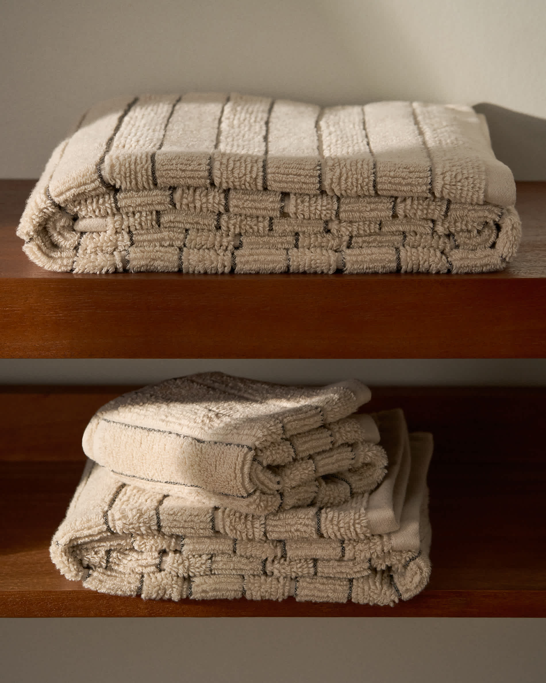 Sedy 100%-cotton jacquard beige hand towel 50 x 90 cm