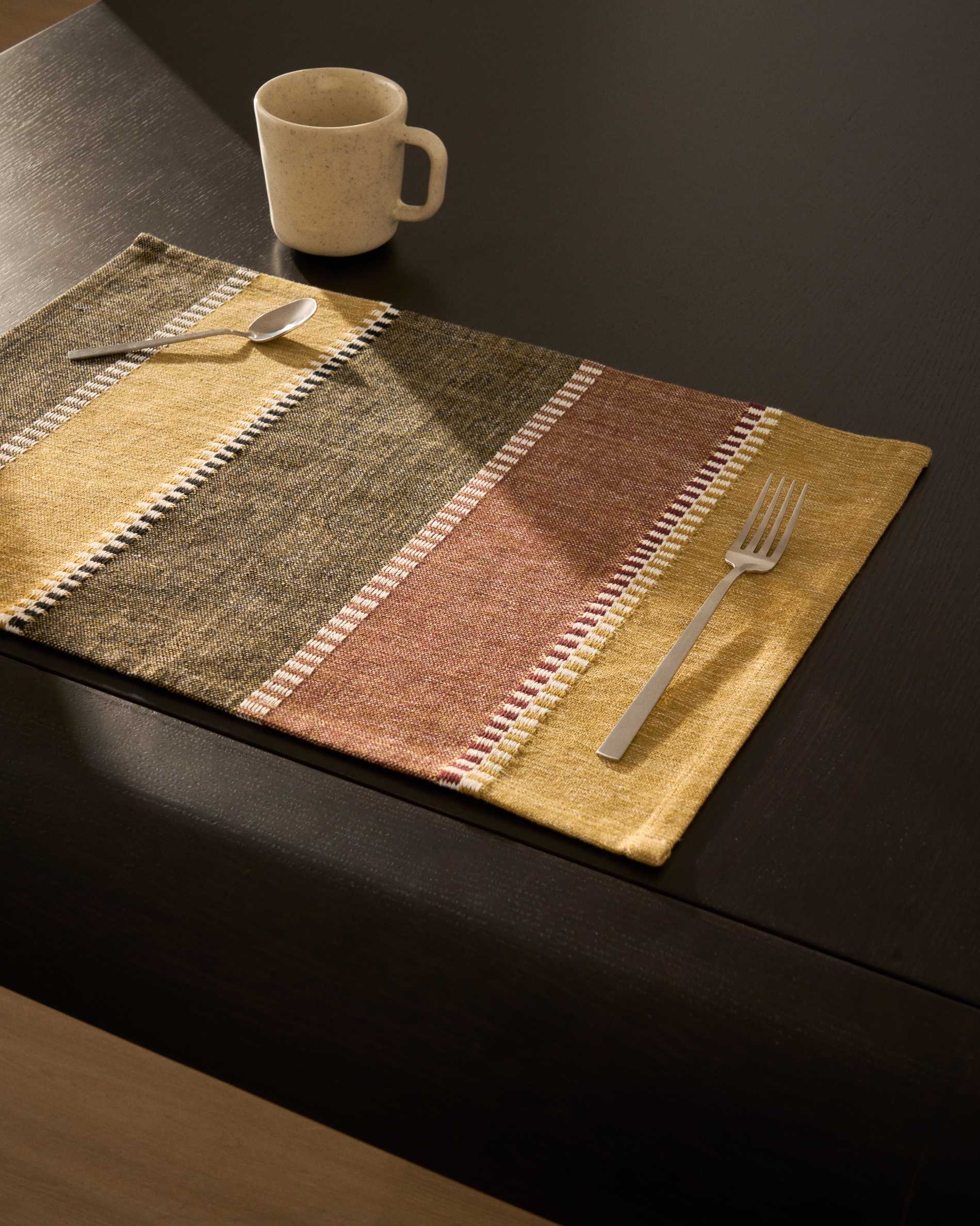 Irasa set of 2 multicoloured cotton placemats 35 x 50 cm