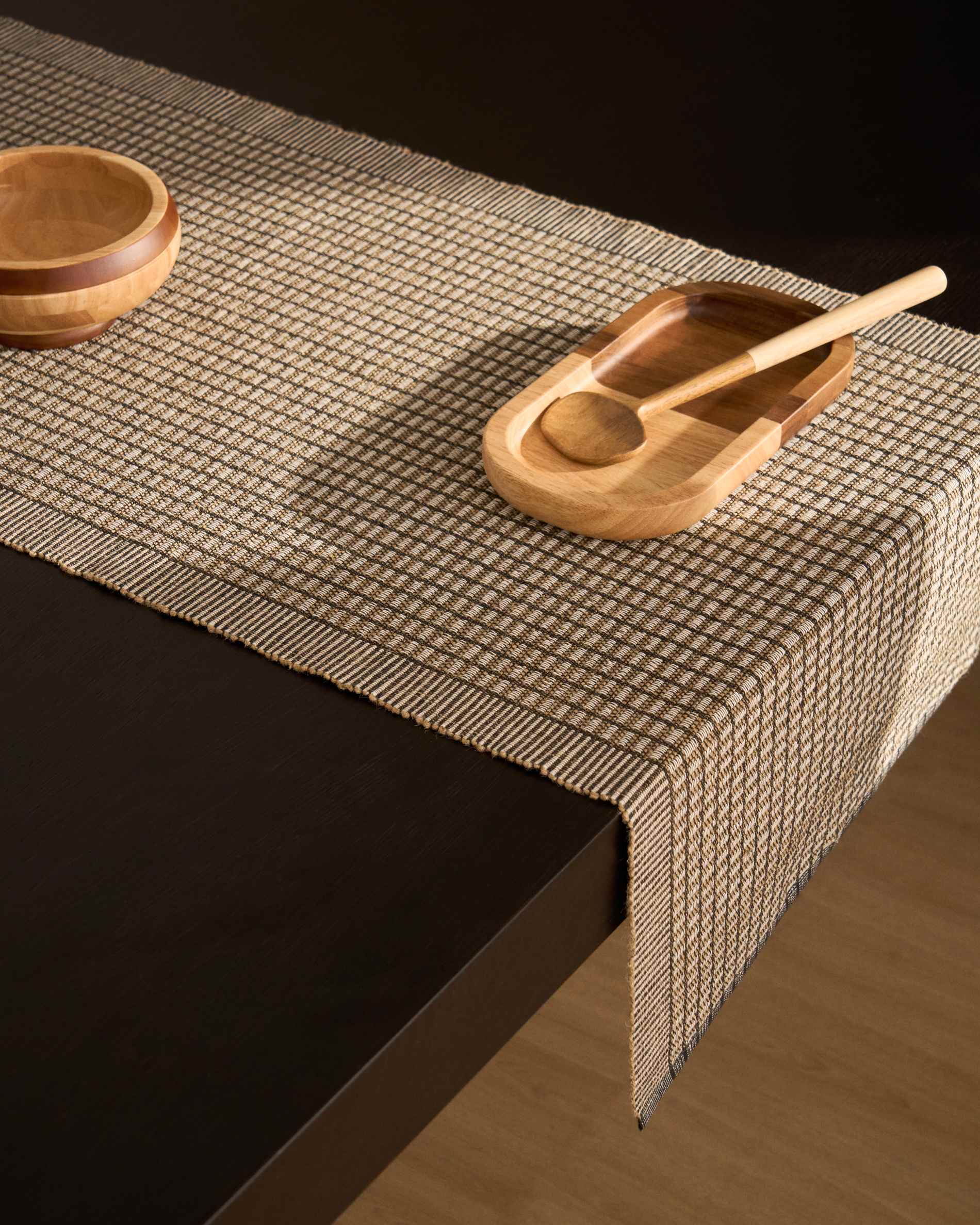 Berla orange cotton and jute table runner 50 x 150 cm