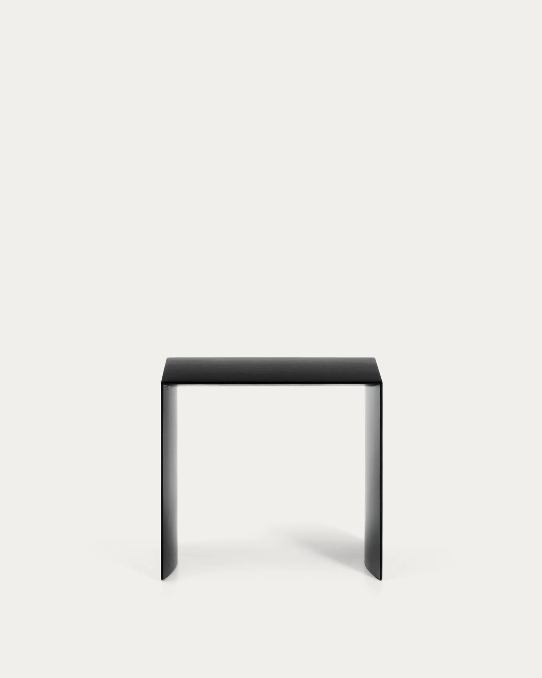 Litto black, lacquered MDF side table, 55 x 40 cm