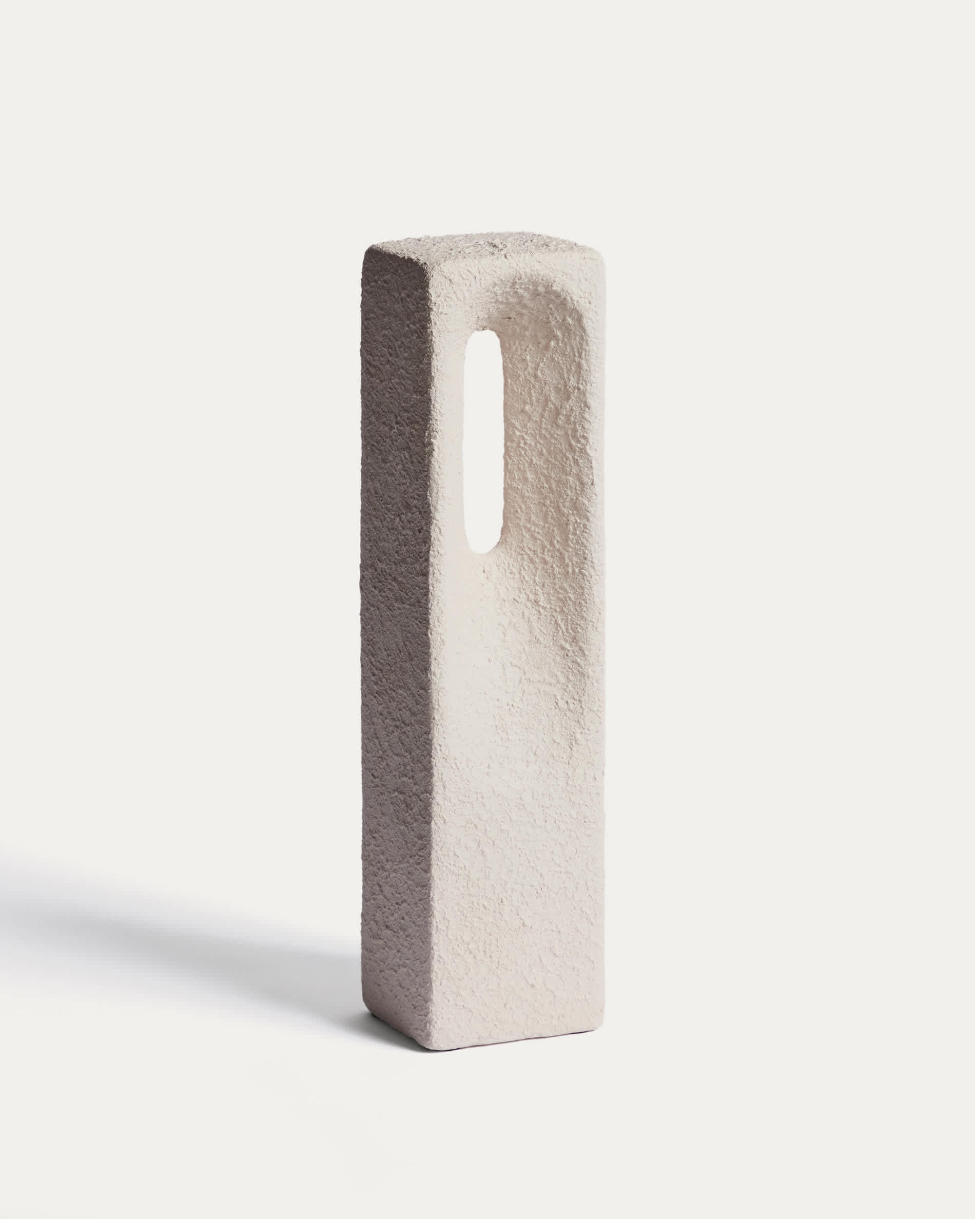 Vriona ecru papier-mâché sculpture 11 x 44.5 cm