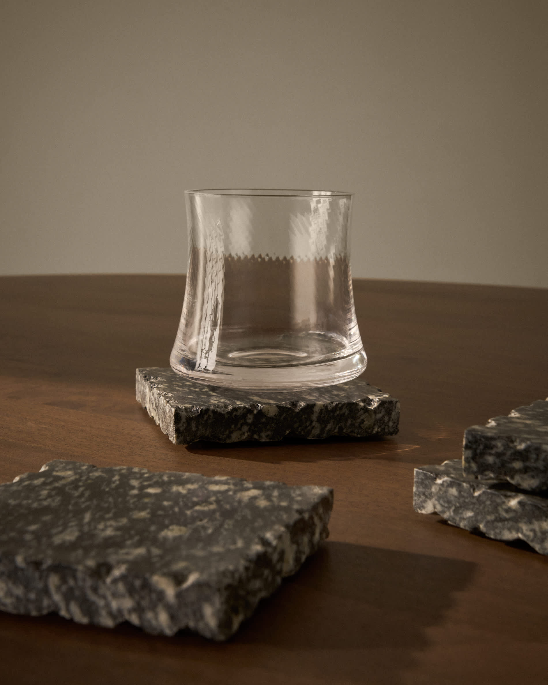 Arlena set of 4 dark grey granite coasters