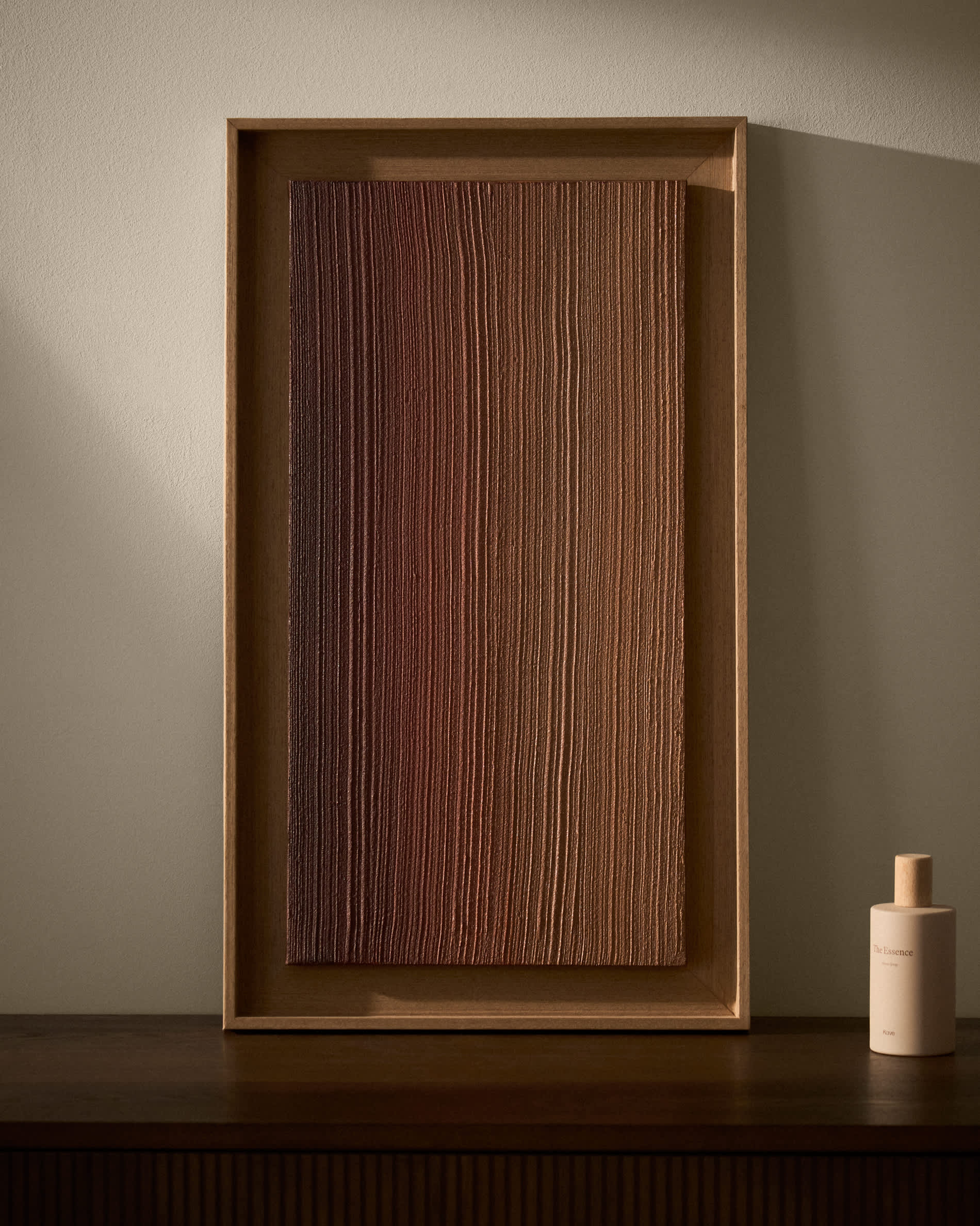 Breon hand-painted abstract picture in orange tones 40 x 70 cm