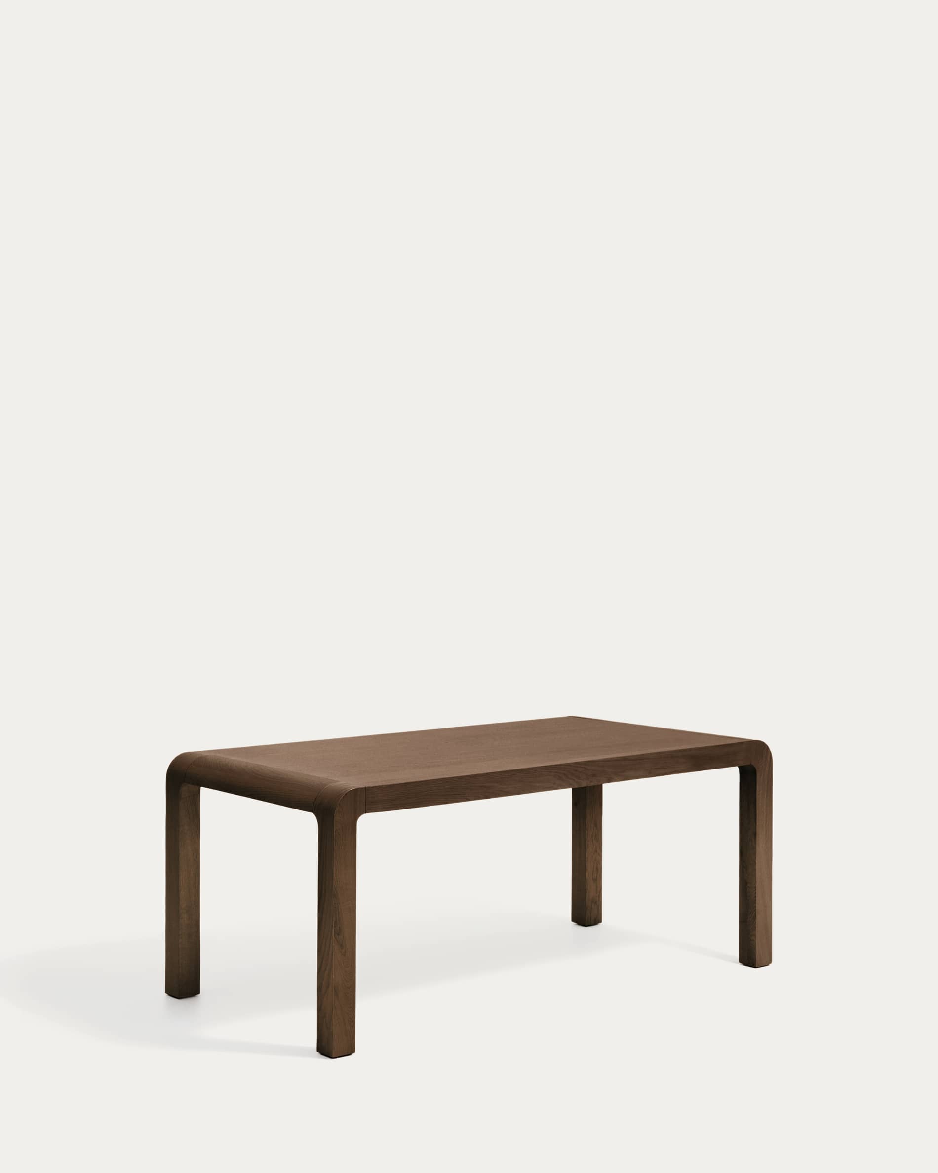 Erisia extendable table in solid oak wood with a dark walnut tone finish 180 (230) x 90 cm FSC 100%