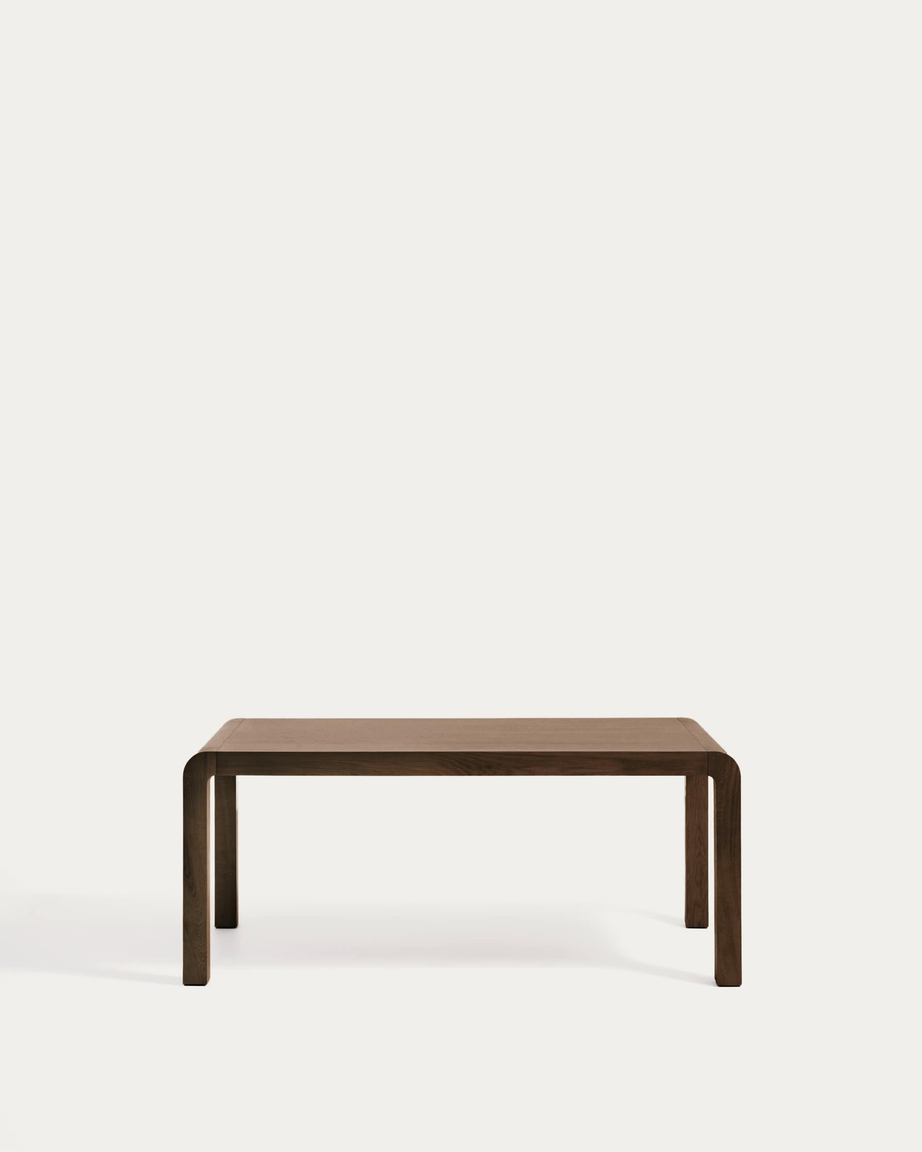 Erisia extendable table in solid oak wood with a dark walnut tone finish 200 (280) x 100 cm FSC 100%