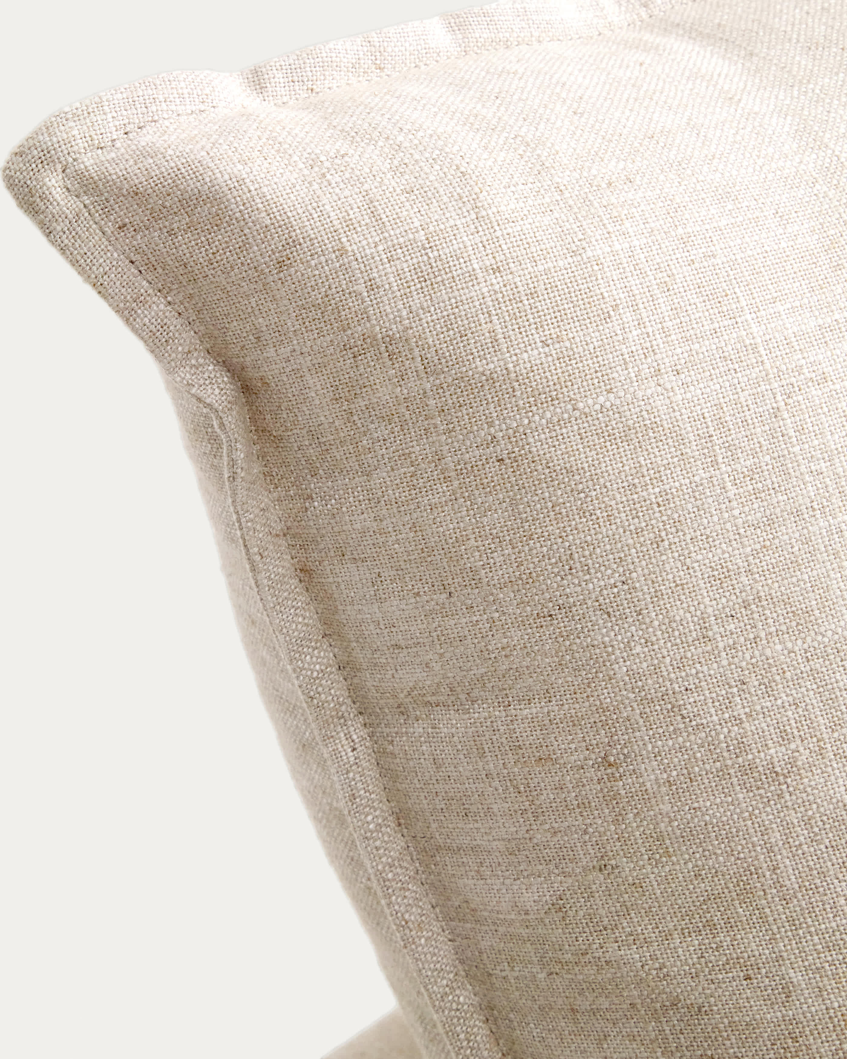 Anarela beige linen and viscose 6-seater modular corner sofa with removable cover 347 x 307 cm FSC Mix Credit