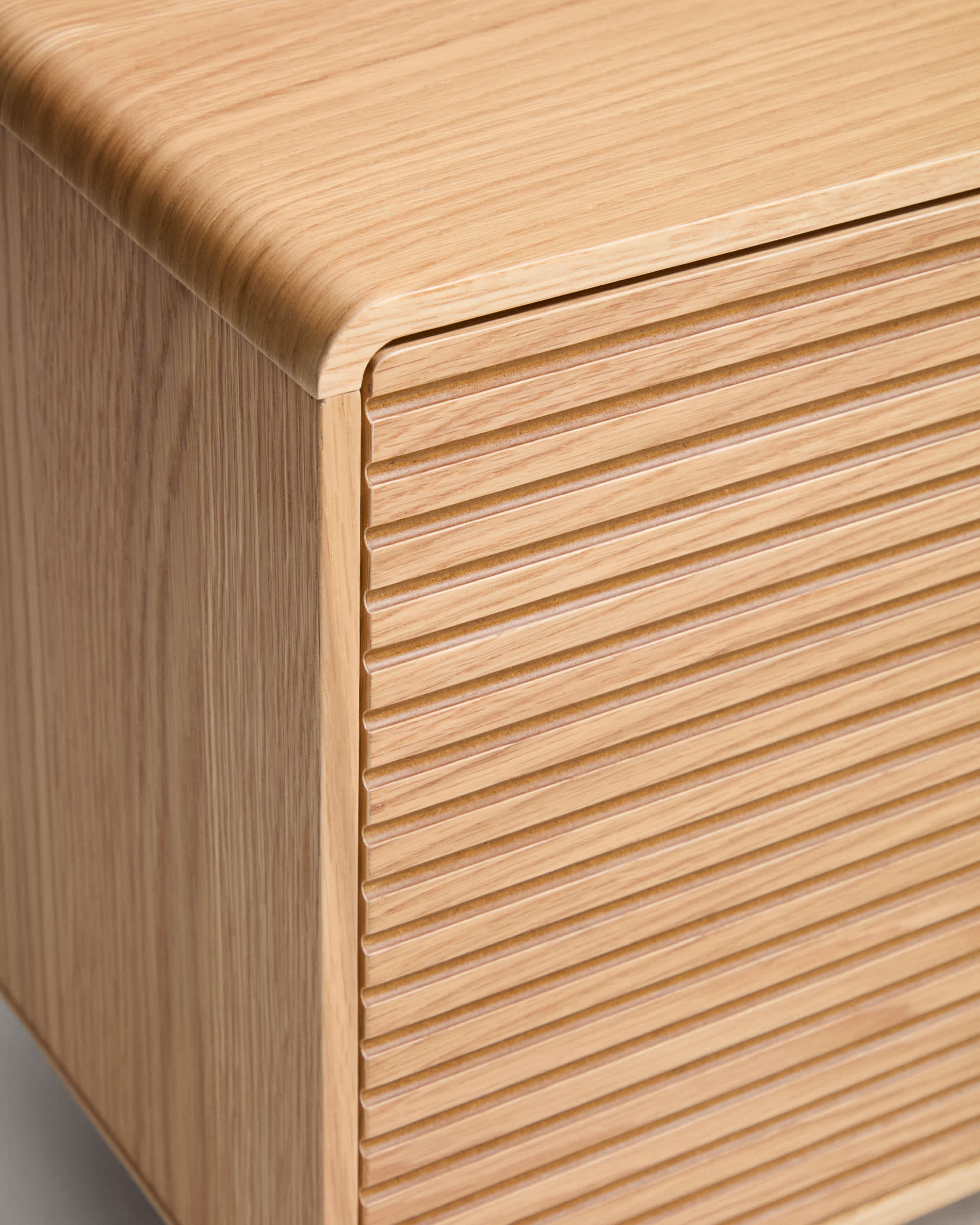 Norlen 3-door TV stand in oak veneer with natural finish FSC Mix Credit 150 x 40 cm