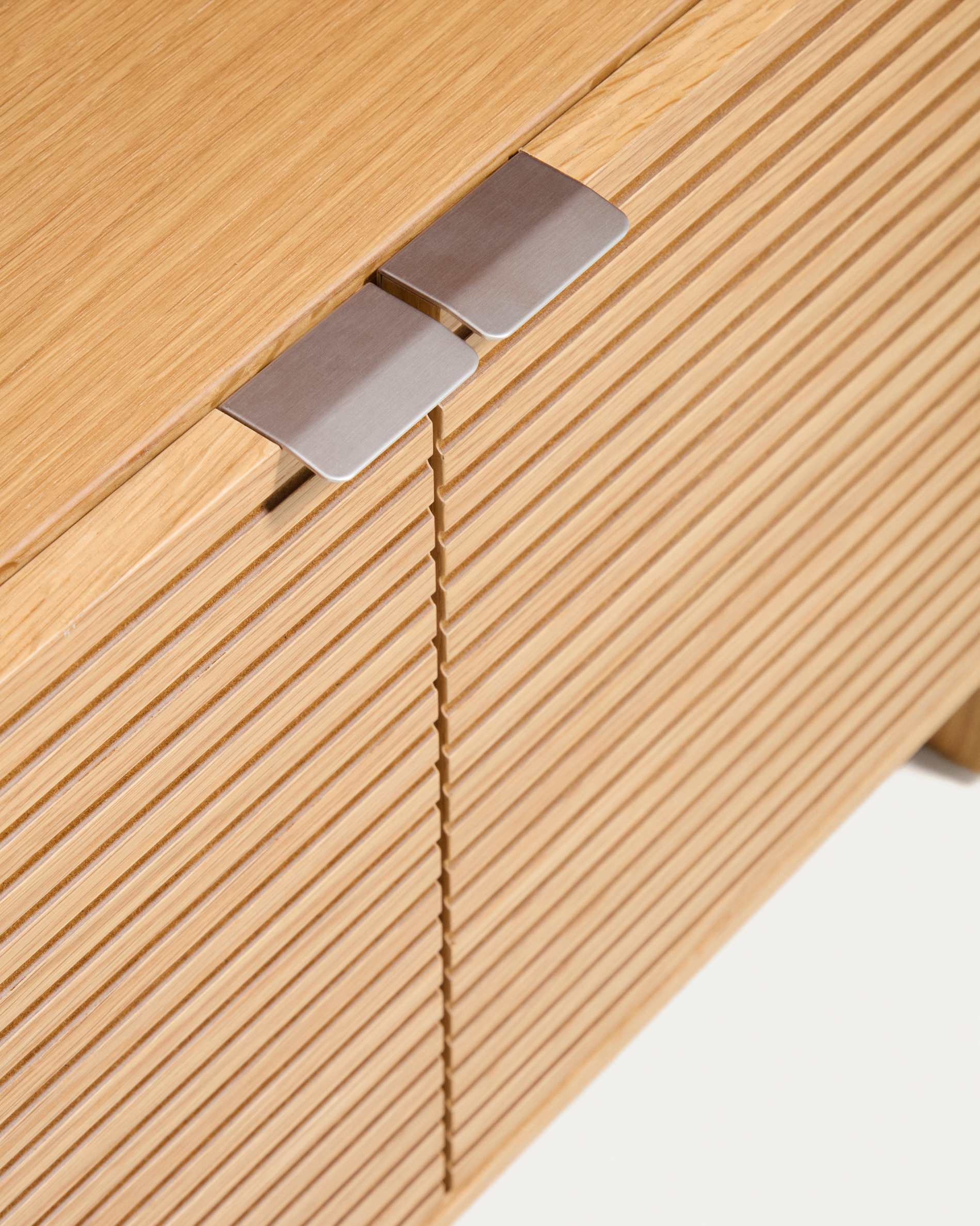 Norlen shelving unit in oak veneer with natural finish FSC Mix Credit 90 x 190 cm