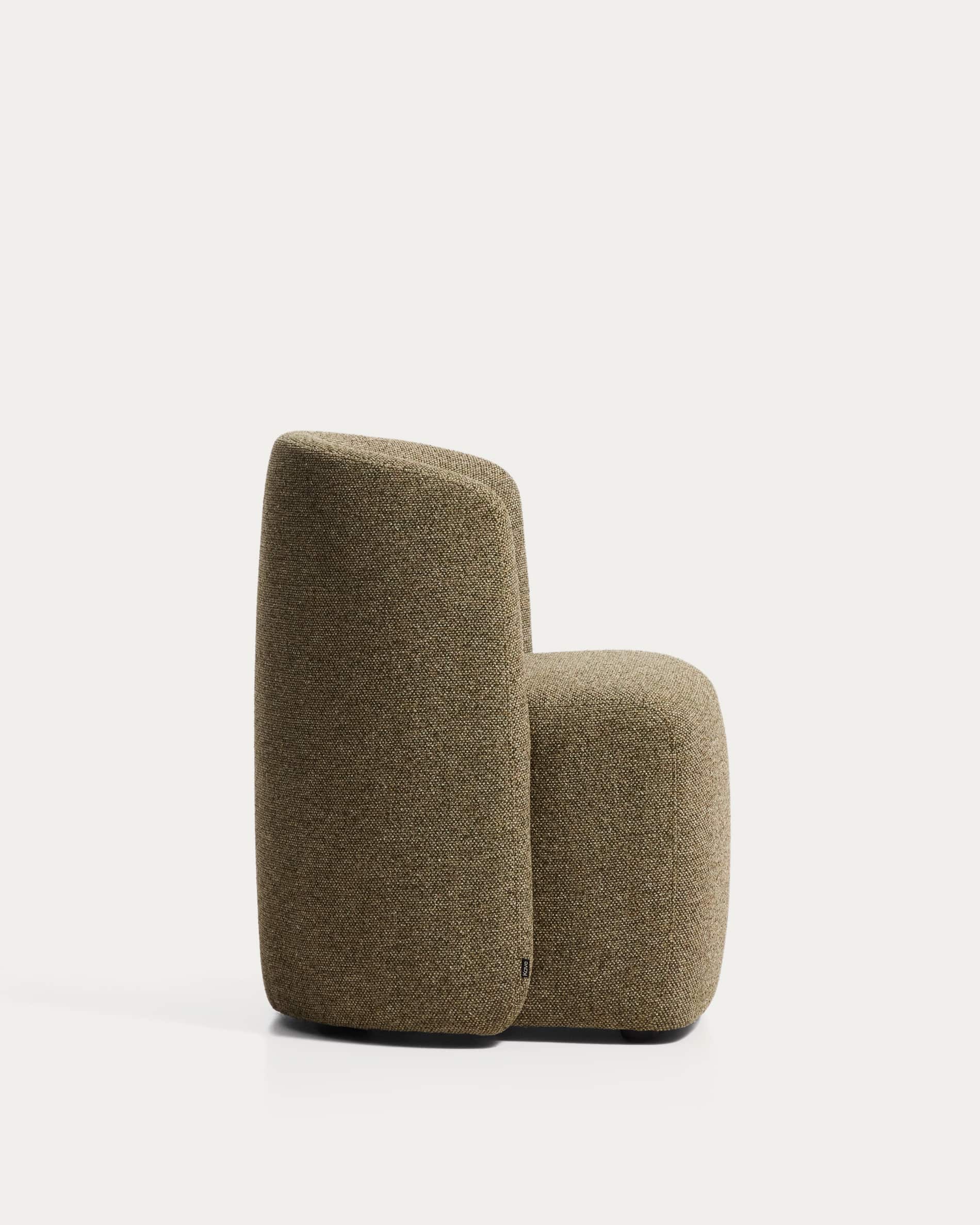 Corvena chair in olive green chenille FSC Mix Credit