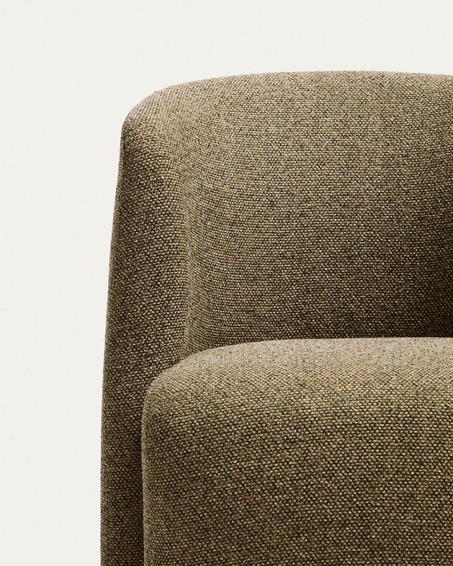 Corvena chair in olive green chenille FSC Mix Credit