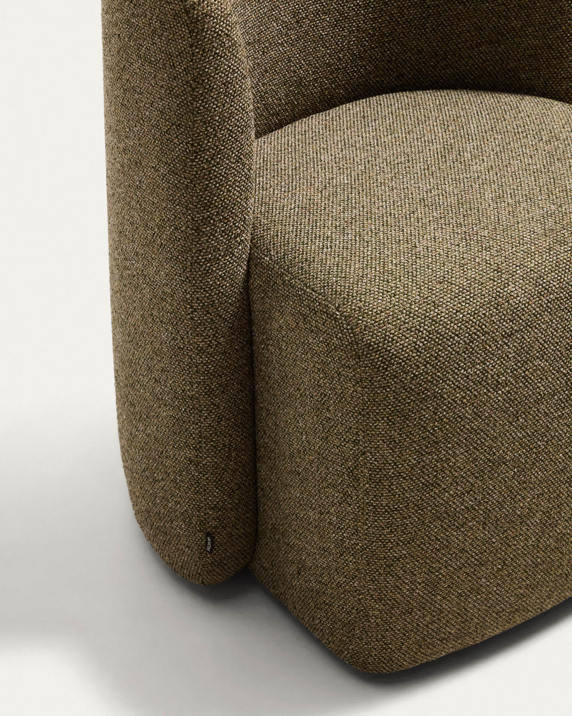 Corvena chair in olive green chenille FSC Mix Credit