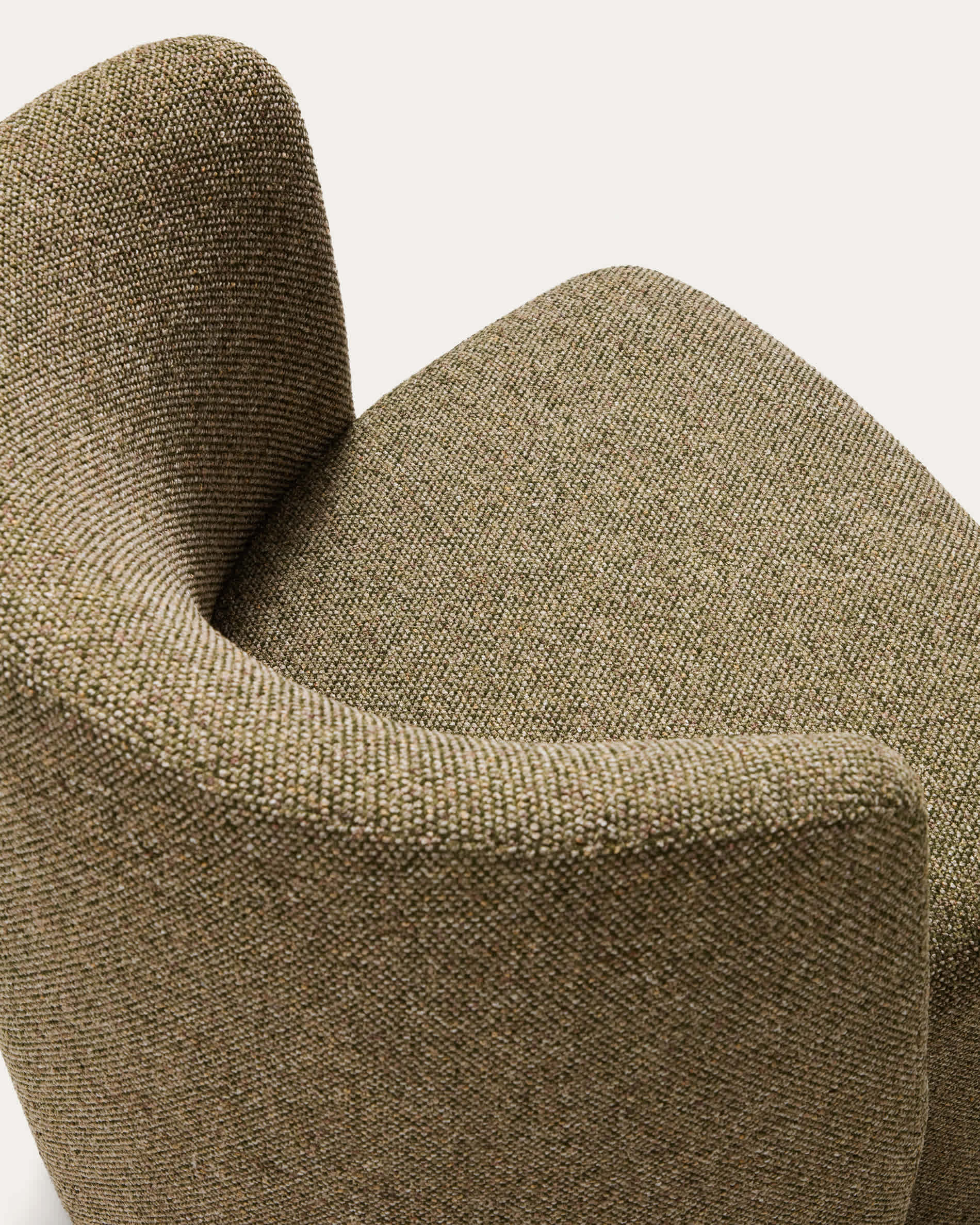Corvena chair in olive green chenille FSC Mix Credit