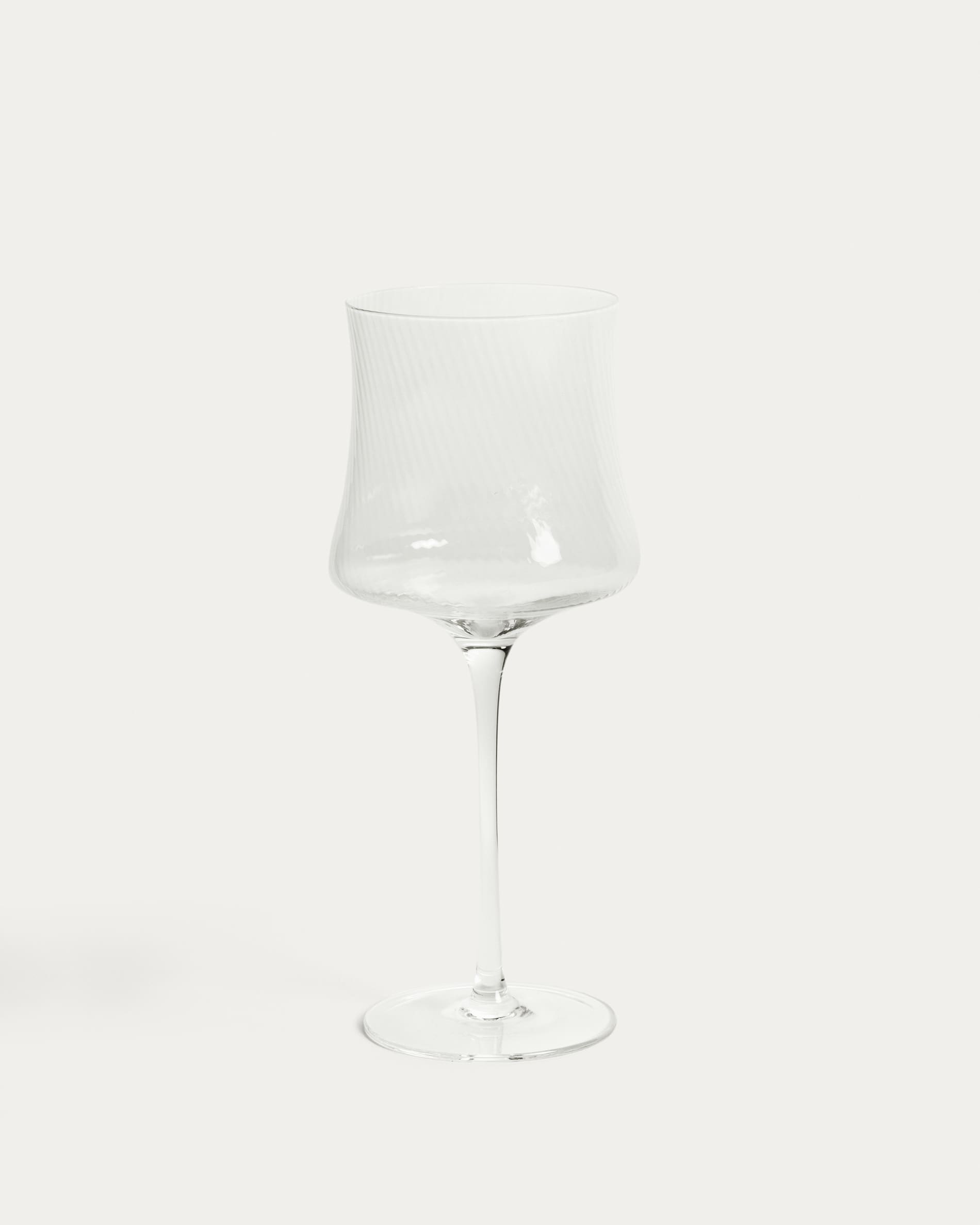 Auri clear champagne glass with relief, 46 cl