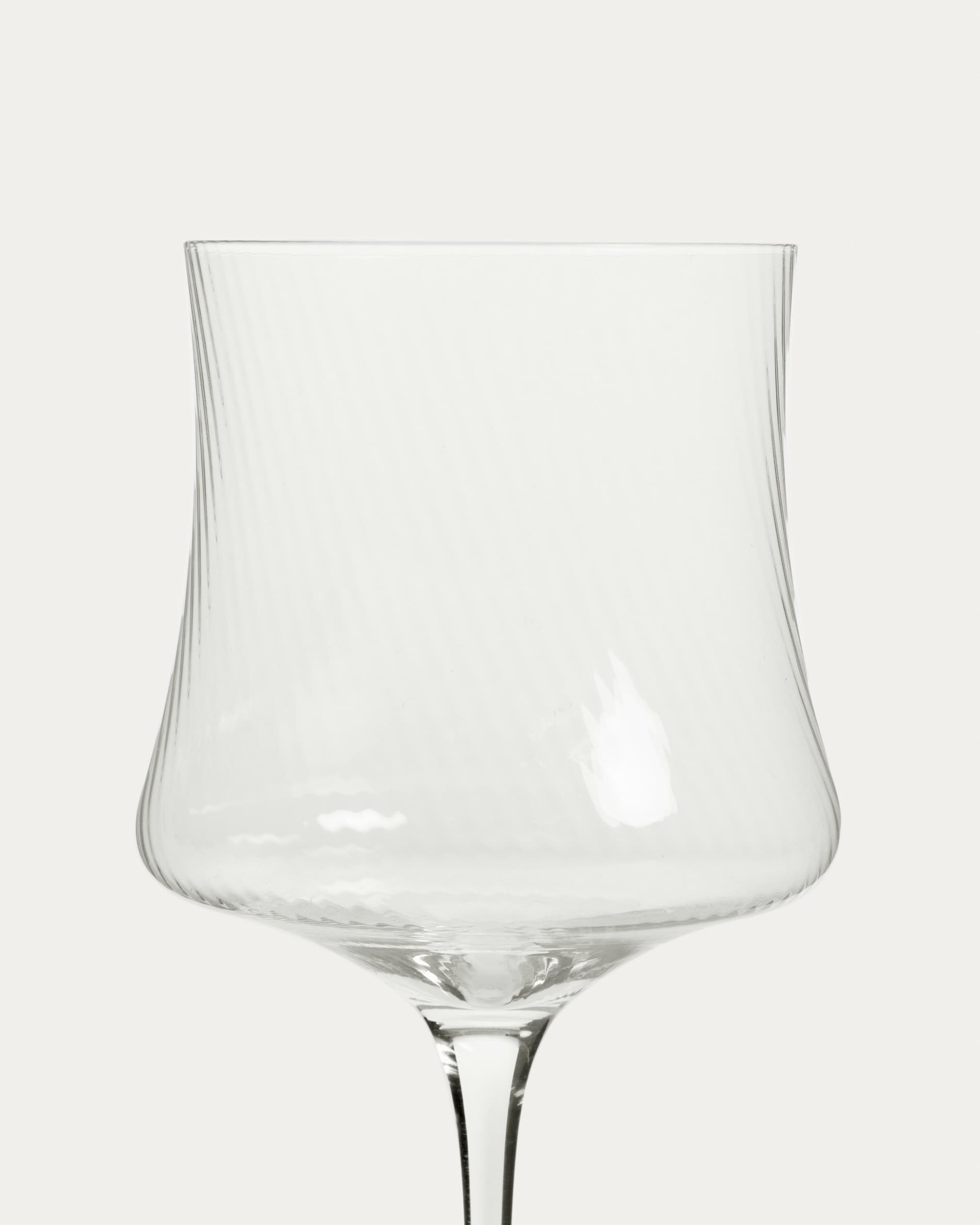Auri clear champagne glass with relief, 46 cl