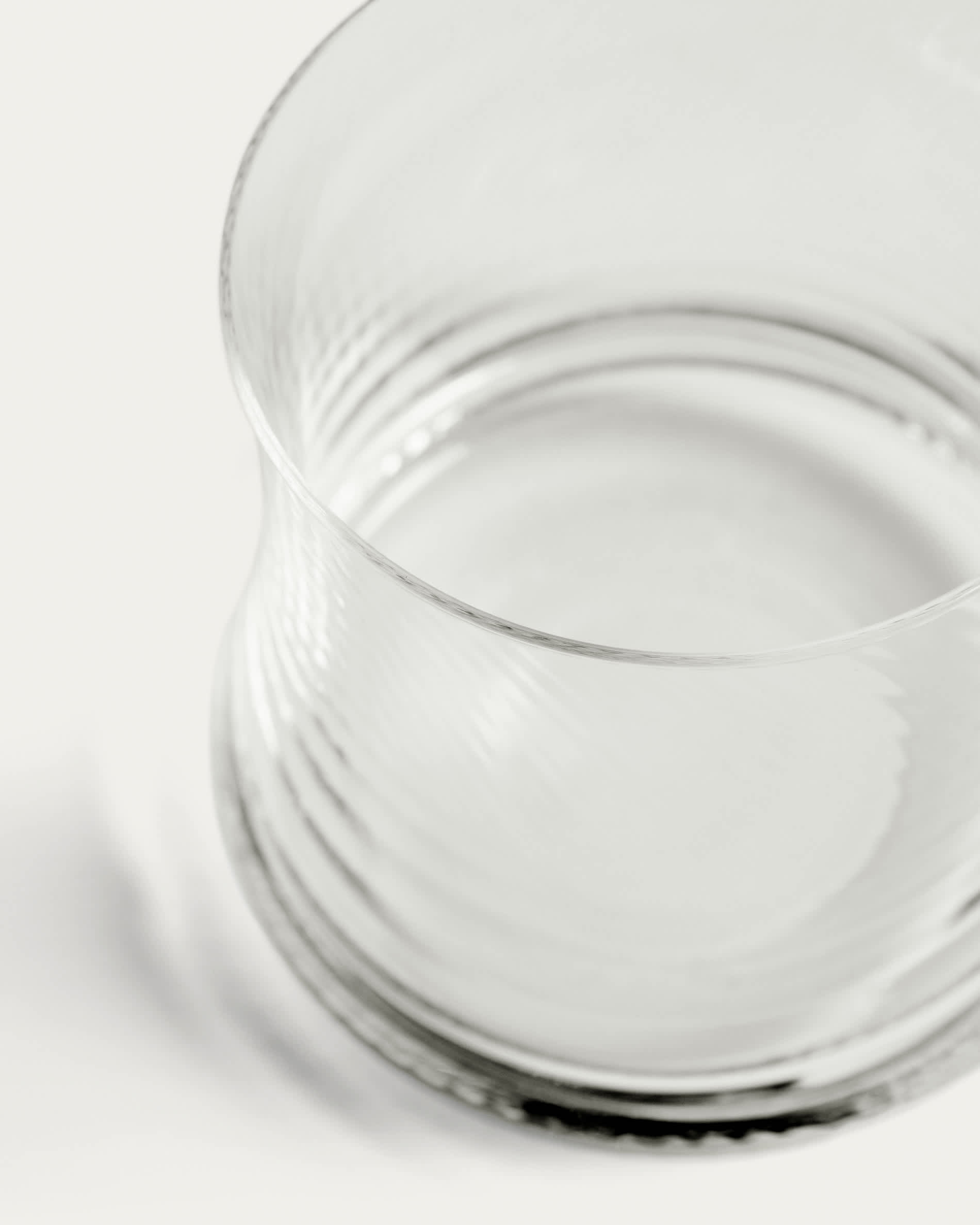 Alori clear wine glass with relief, 34 cl