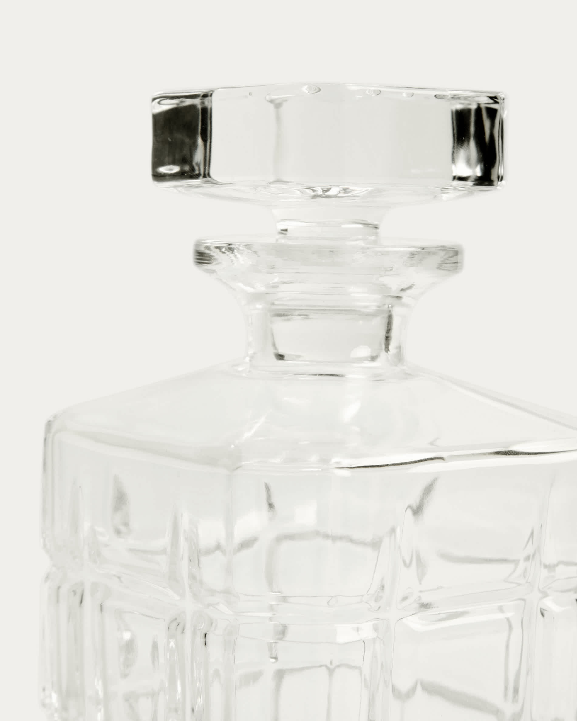 Talara bottle made from clear carved glass 80 cl