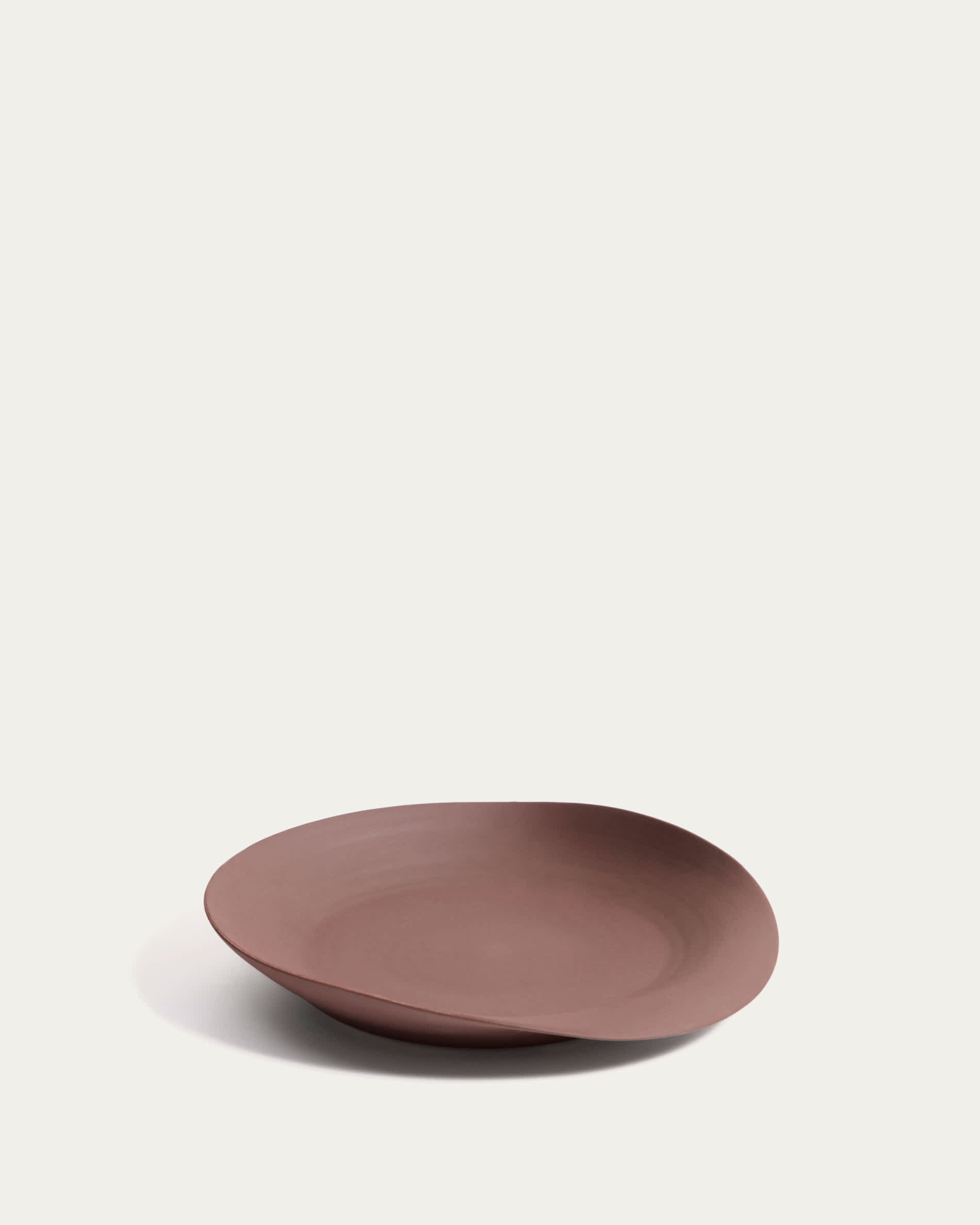 Ebenor centrepiece in chocolate brown ceramic Ø30cm