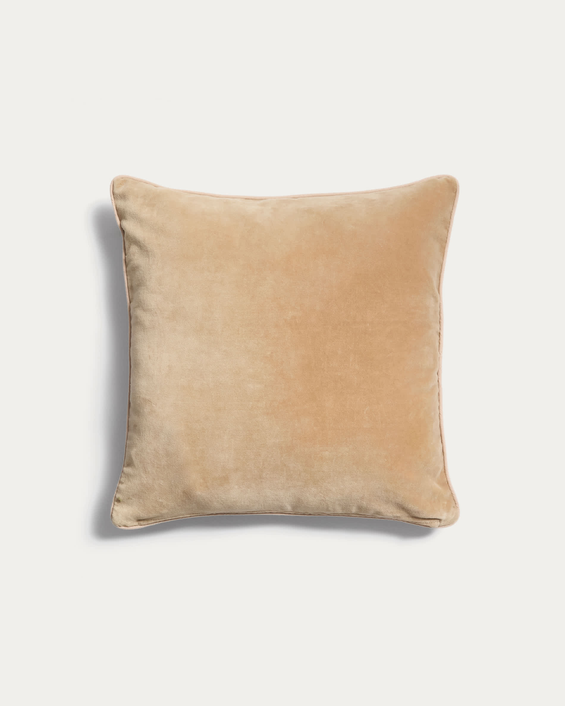 Ovelin green and ecru velvet cushion cover 45 x 45 cm