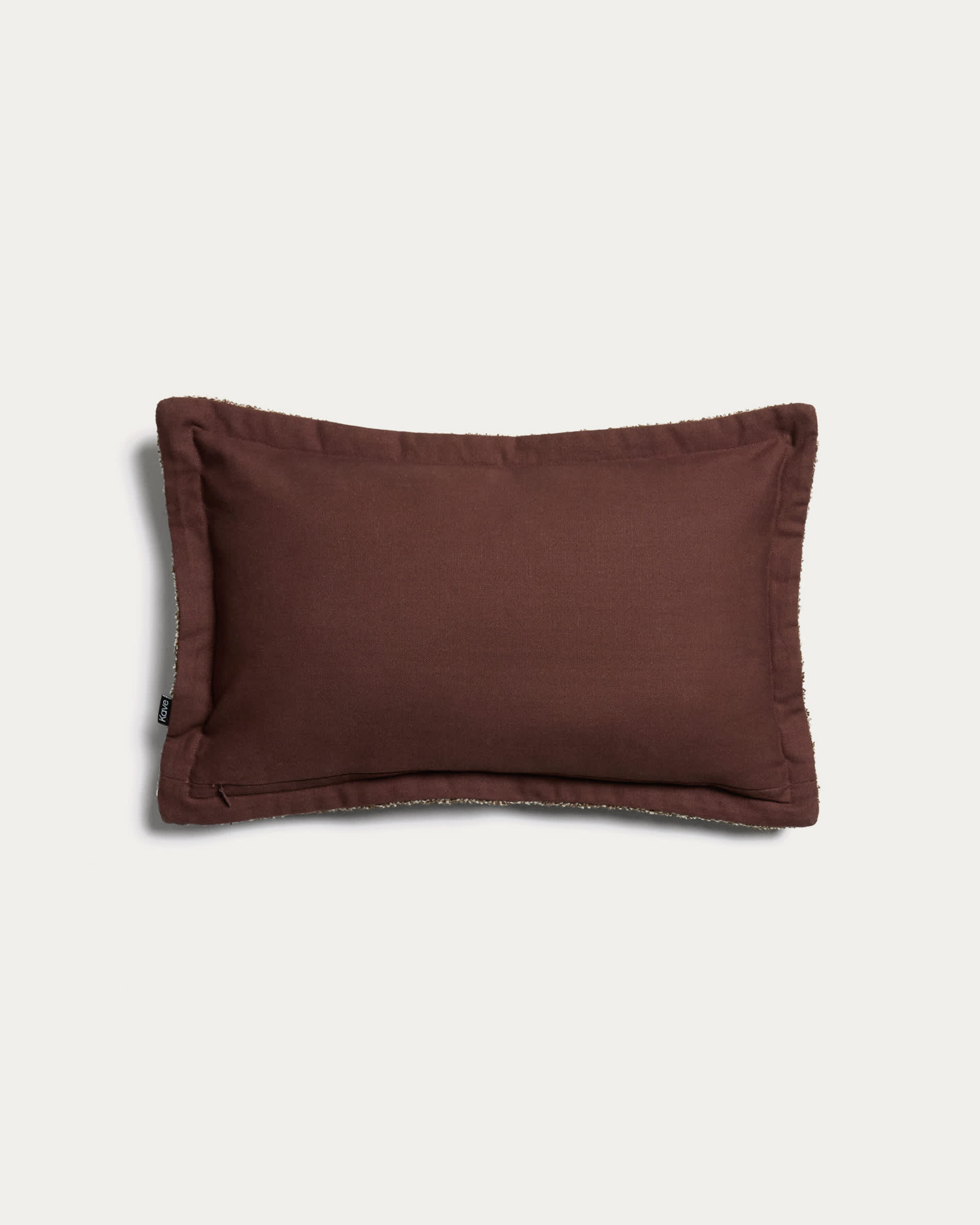 Olinan cushion cover with brown bouclé detailing 30 x 50 cm