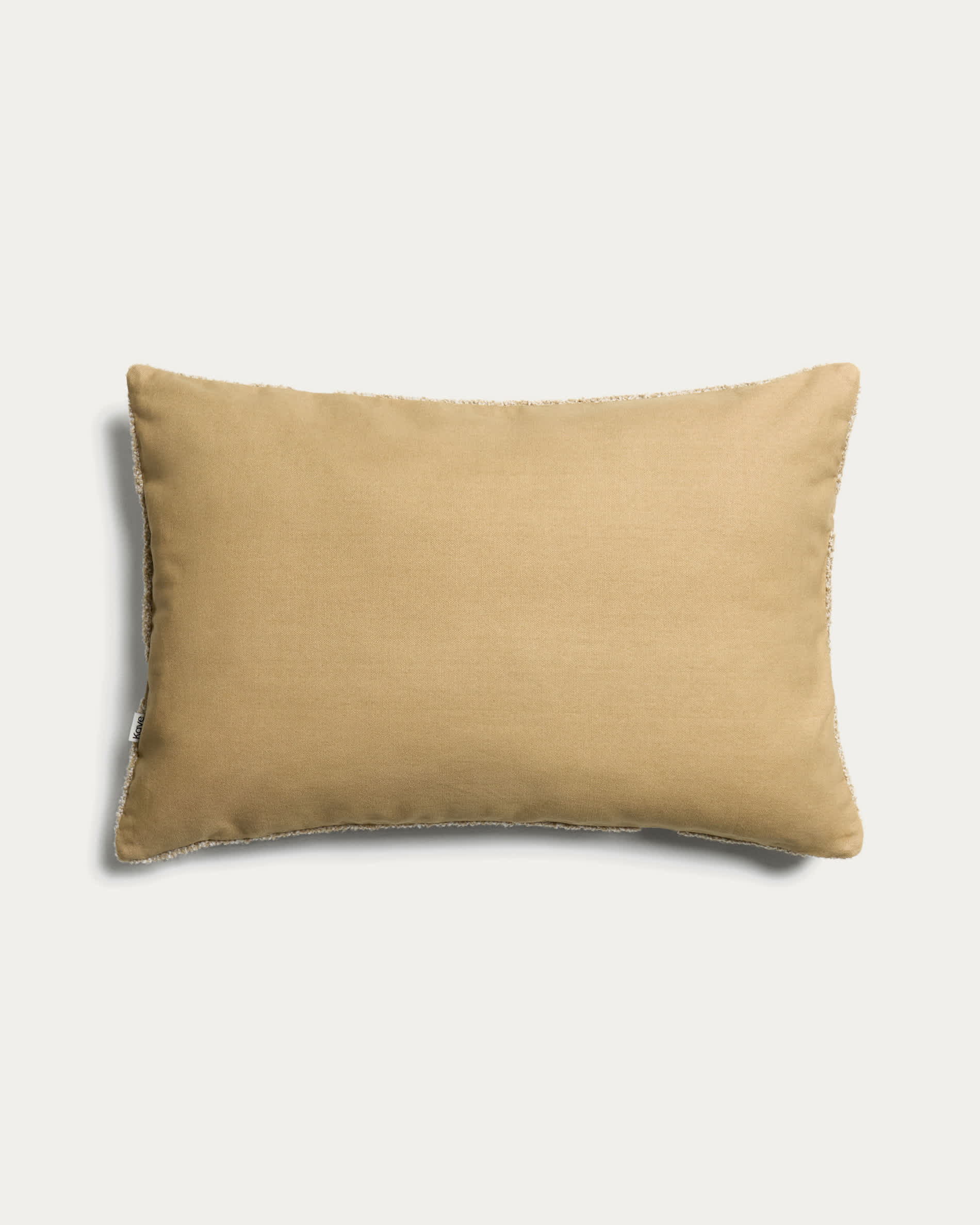 Lomel micro bouclé cushion cover with ecru graphic detailing 40 x 60 cm