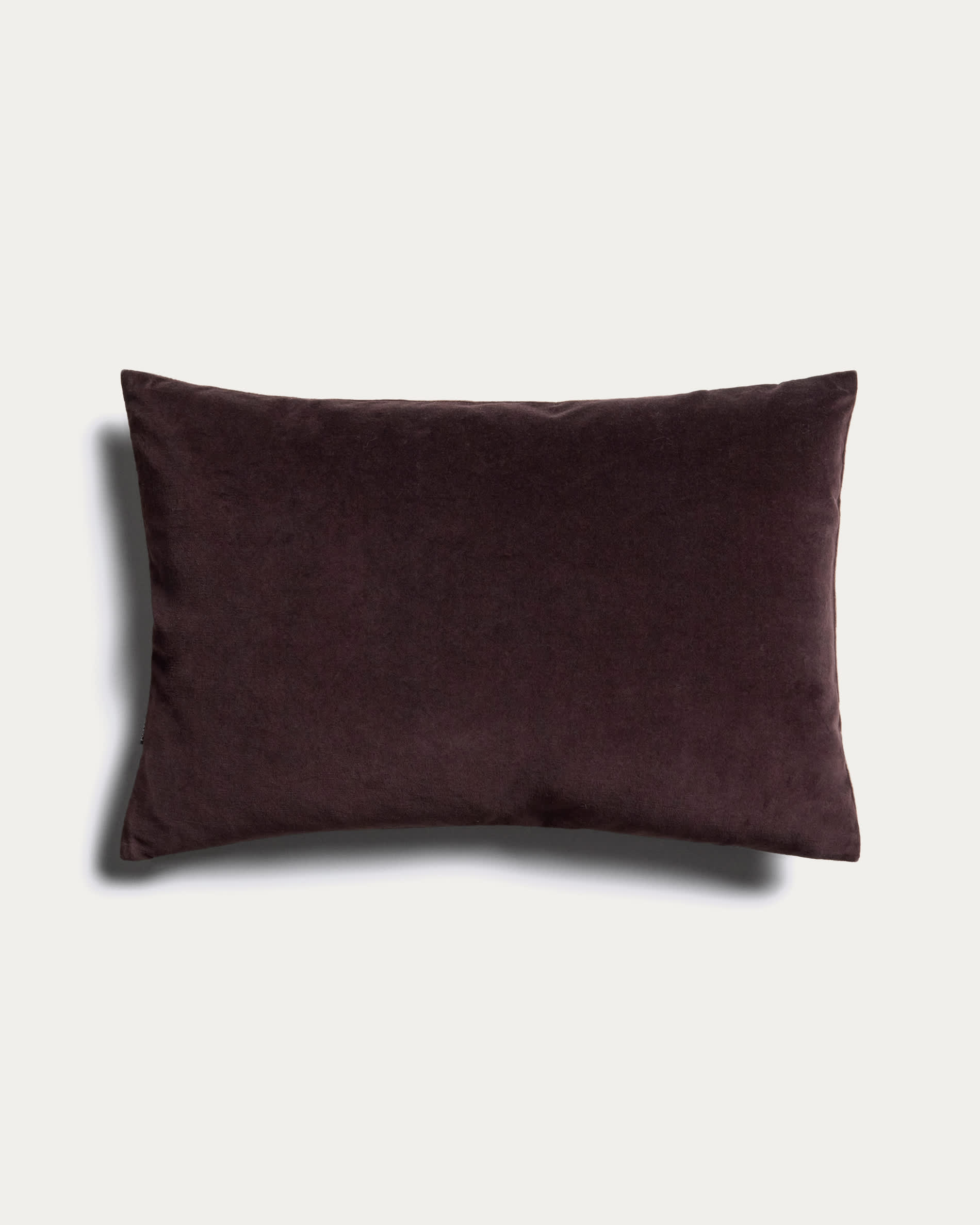 Niroi 100% brown velvet cotton cushion cover with ribbon detail 40 x 60 cm