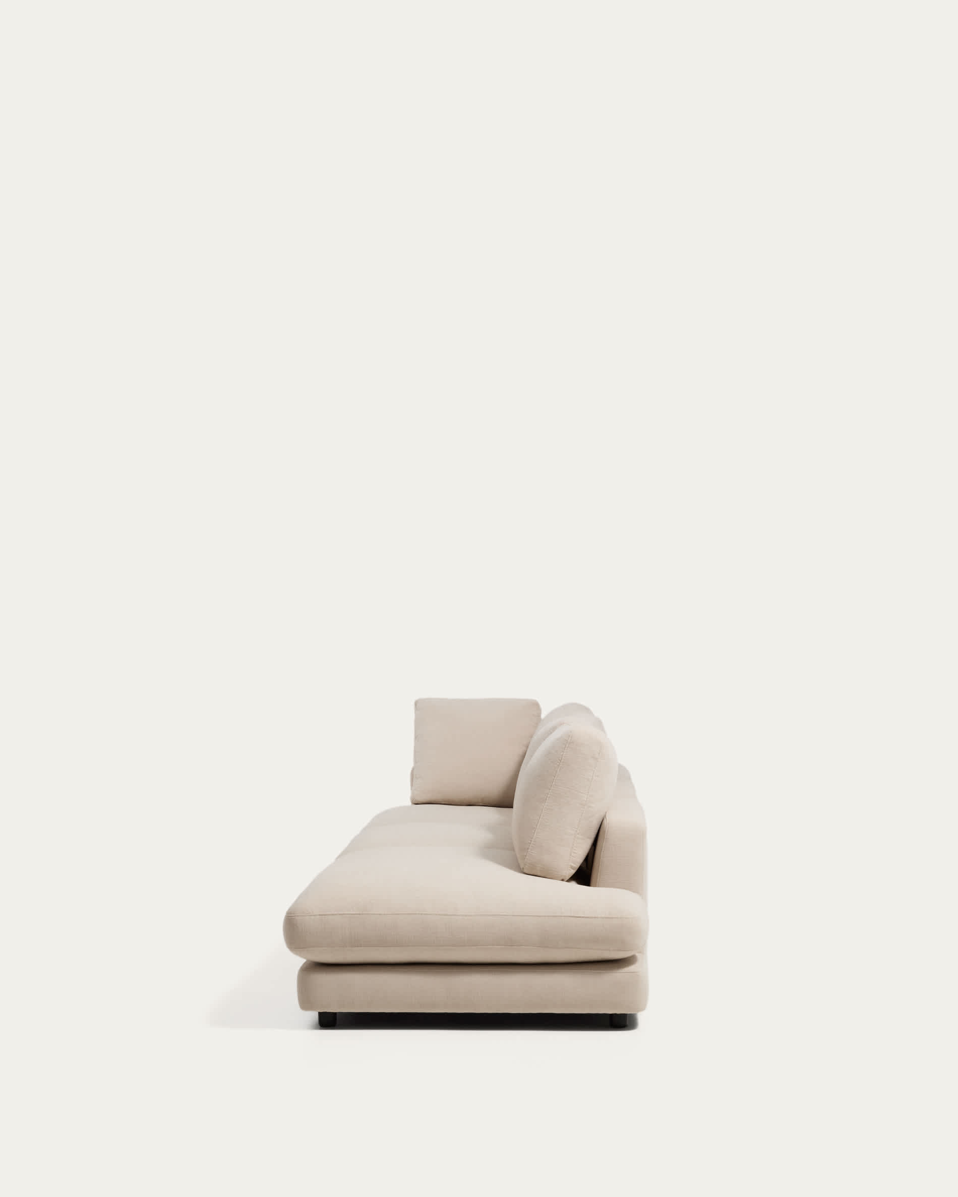 Gala 4-seater modular sofa with right end module in beige chenille FSC Mix Credit 315cm