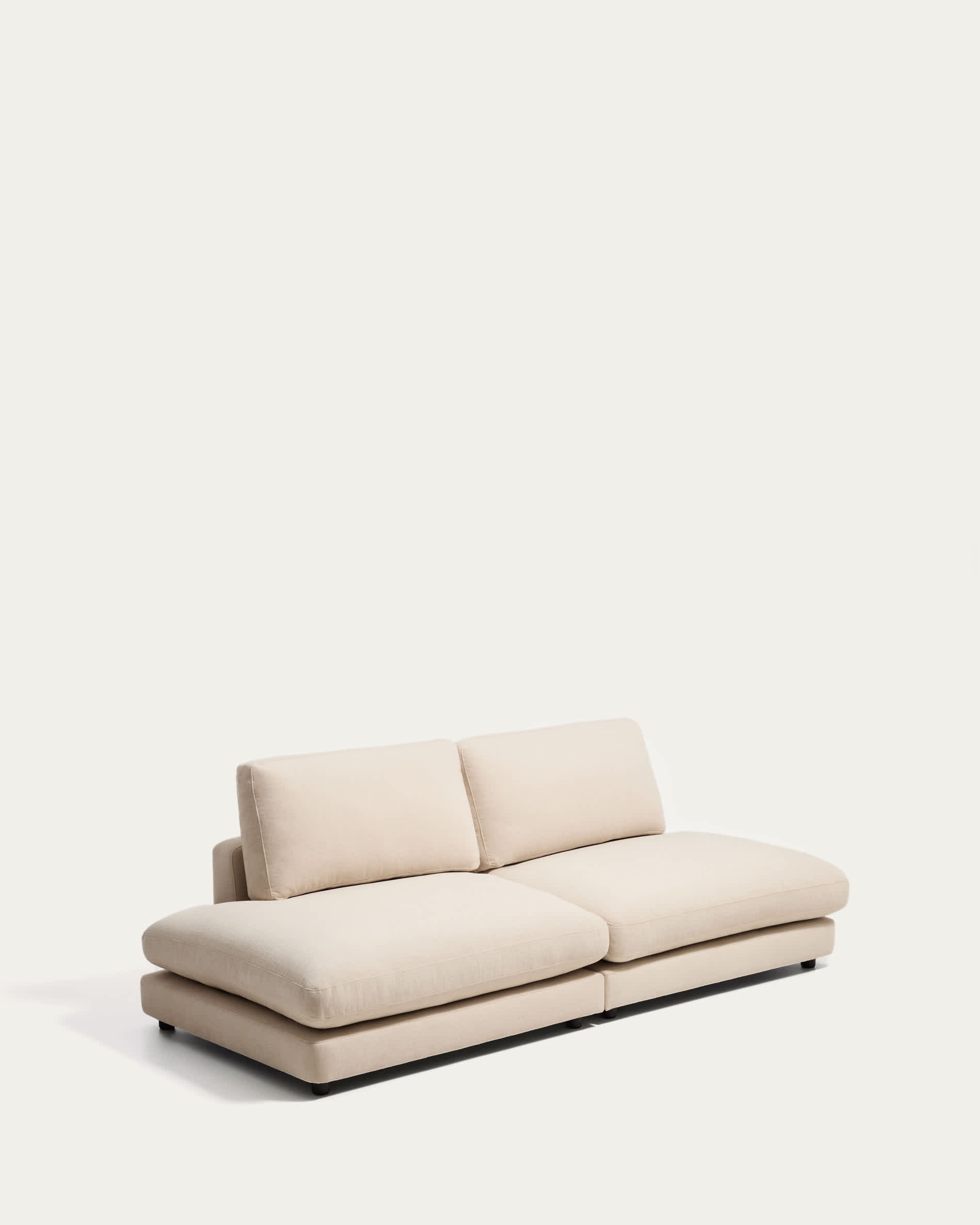 Gala 3-seater modular sofa in beige chenille, FSC Mix Credit, 240 cm