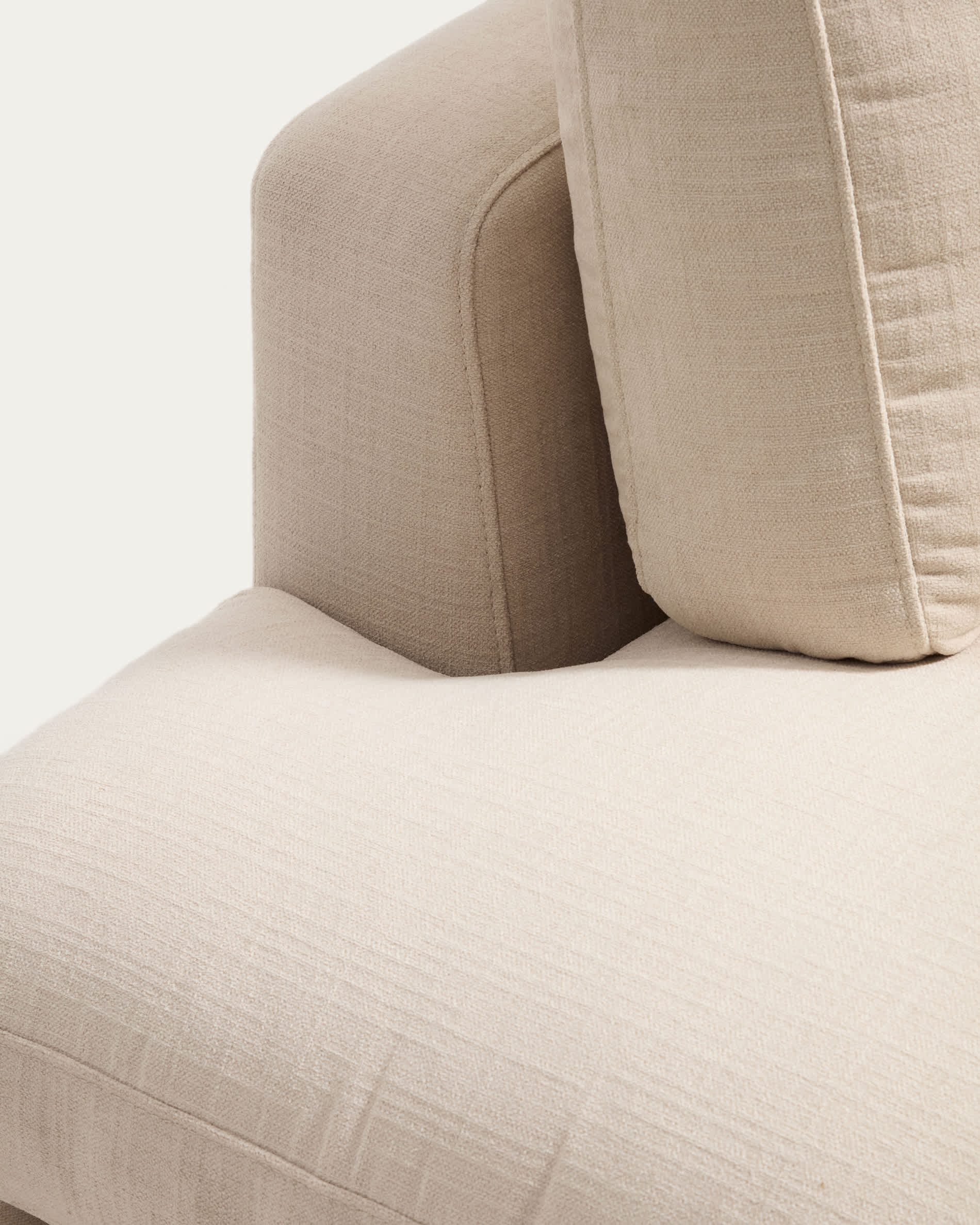 Gala 3-seater modular sofa in beige chenille, FSC Mix Credit, 240 cm